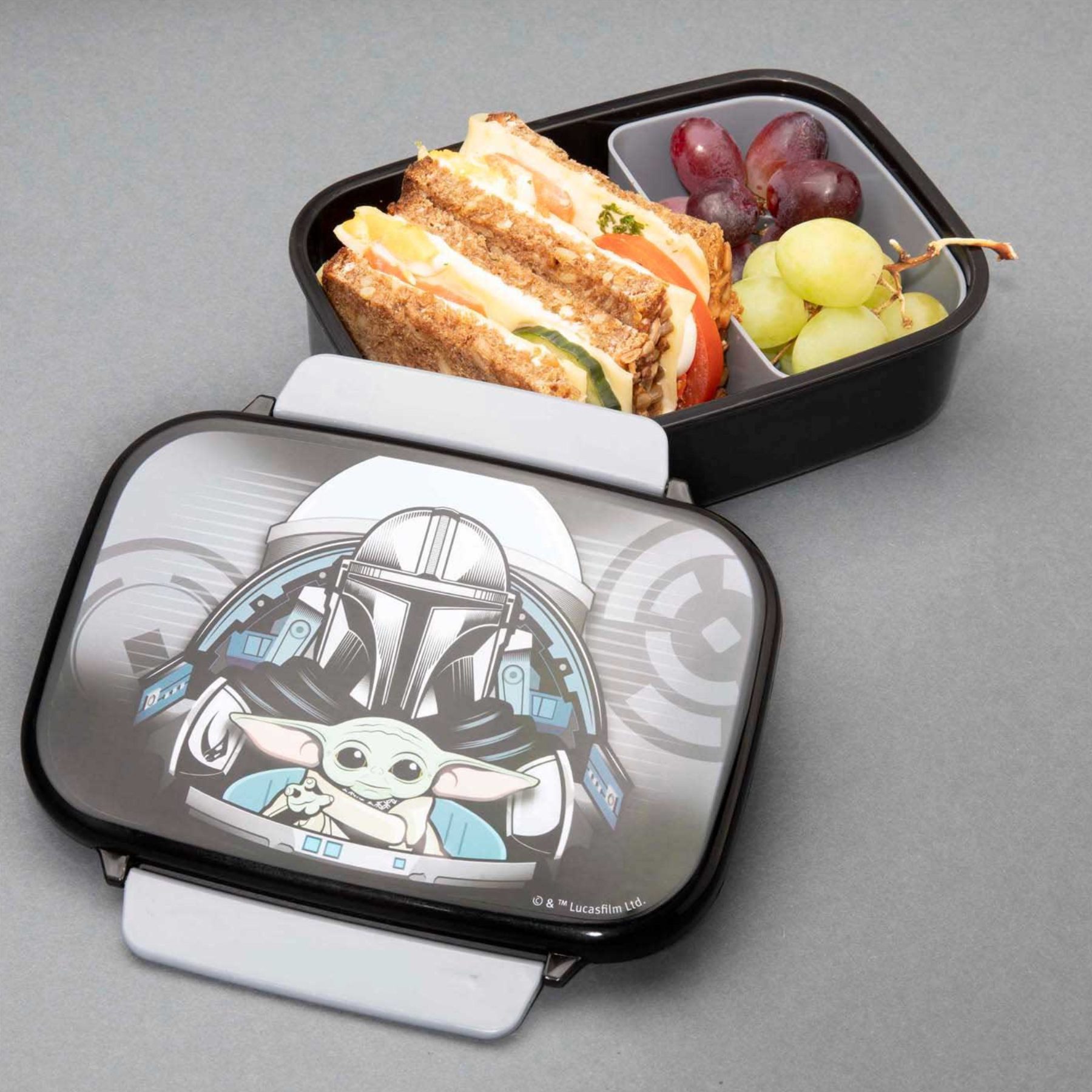 Star Wars Lunchbox - Brotdose Schwarz 18 x 14 x 6 cm Schule Kindergarten Freizeit, Polyethylen, (1-tlg)