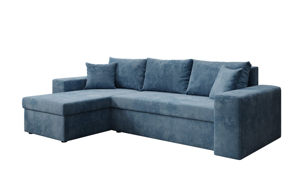 Luxusbetten24 Schlafsofa Designer Sofa Denver in Cord, mit Stauraum und Schlaffunktion