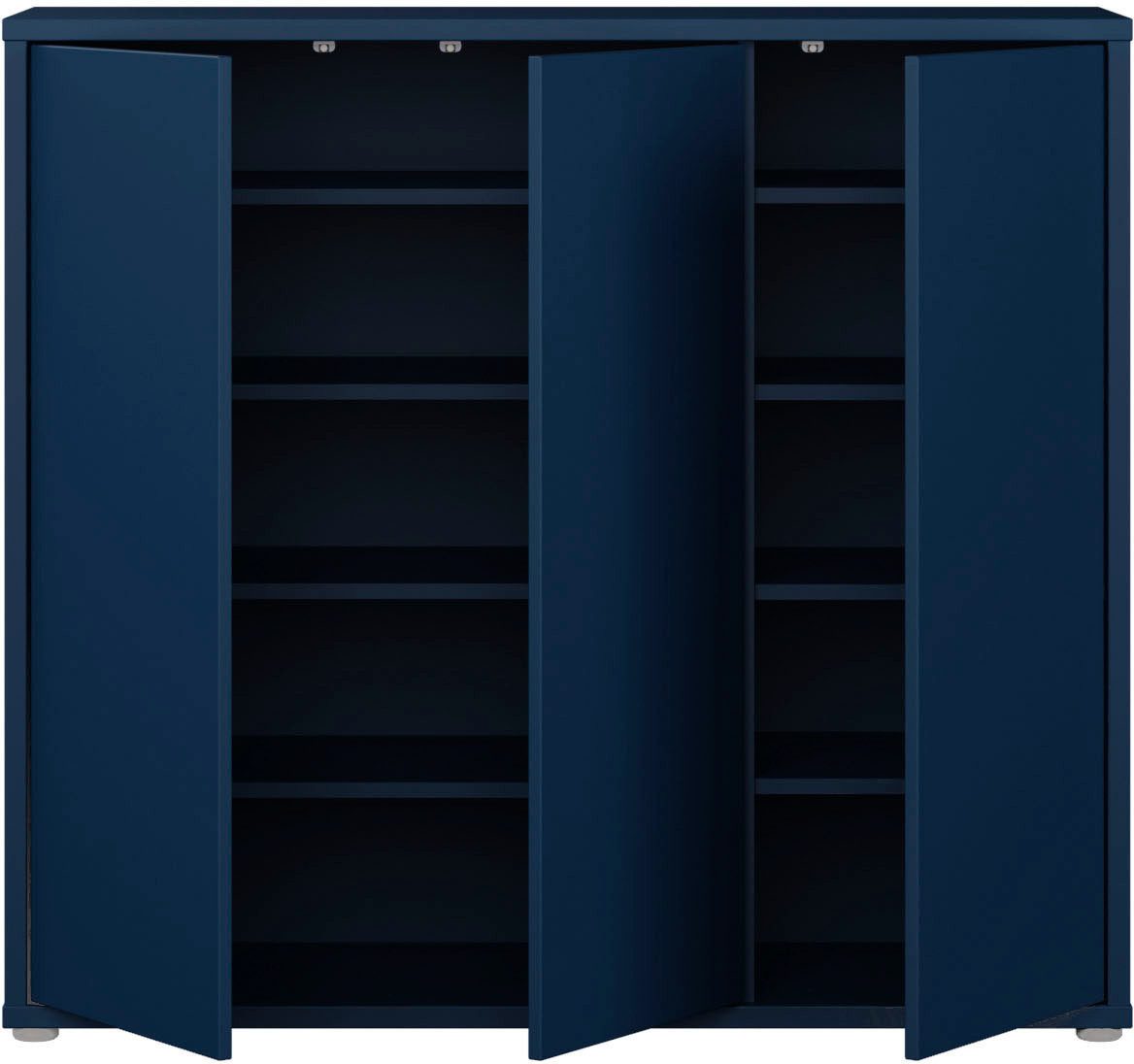FORTE Schuhschrank Alice Springs, Schuhschrank, Platz für 20 Paar Schuhe, 3 Türen (B/H/T 109,2/99,1/34,9 cm) Stauraumschrank, Mehrzweckschrank, grifflose Front, – Bild 4 von 5