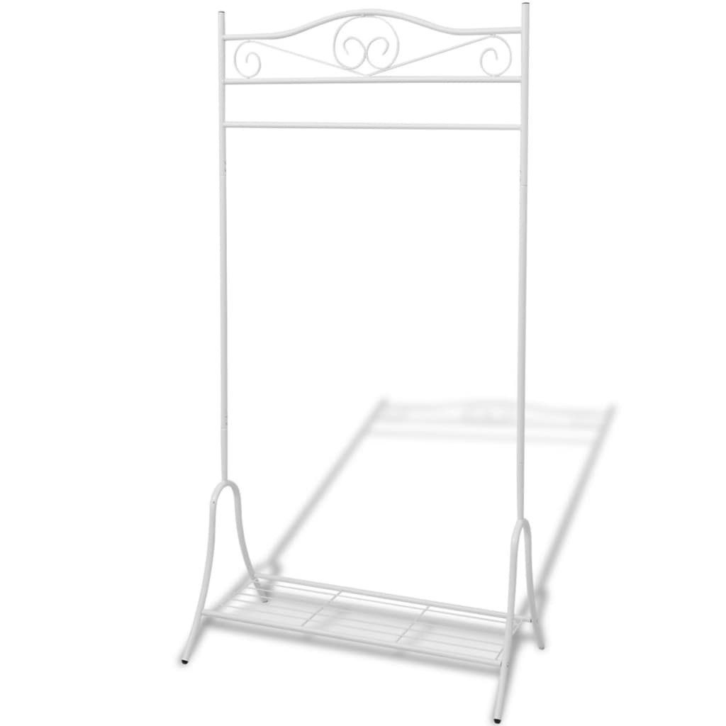 vidaXL Kleiderständer Kleiderständer Stahl Weiß, (1 günstig online kaufen