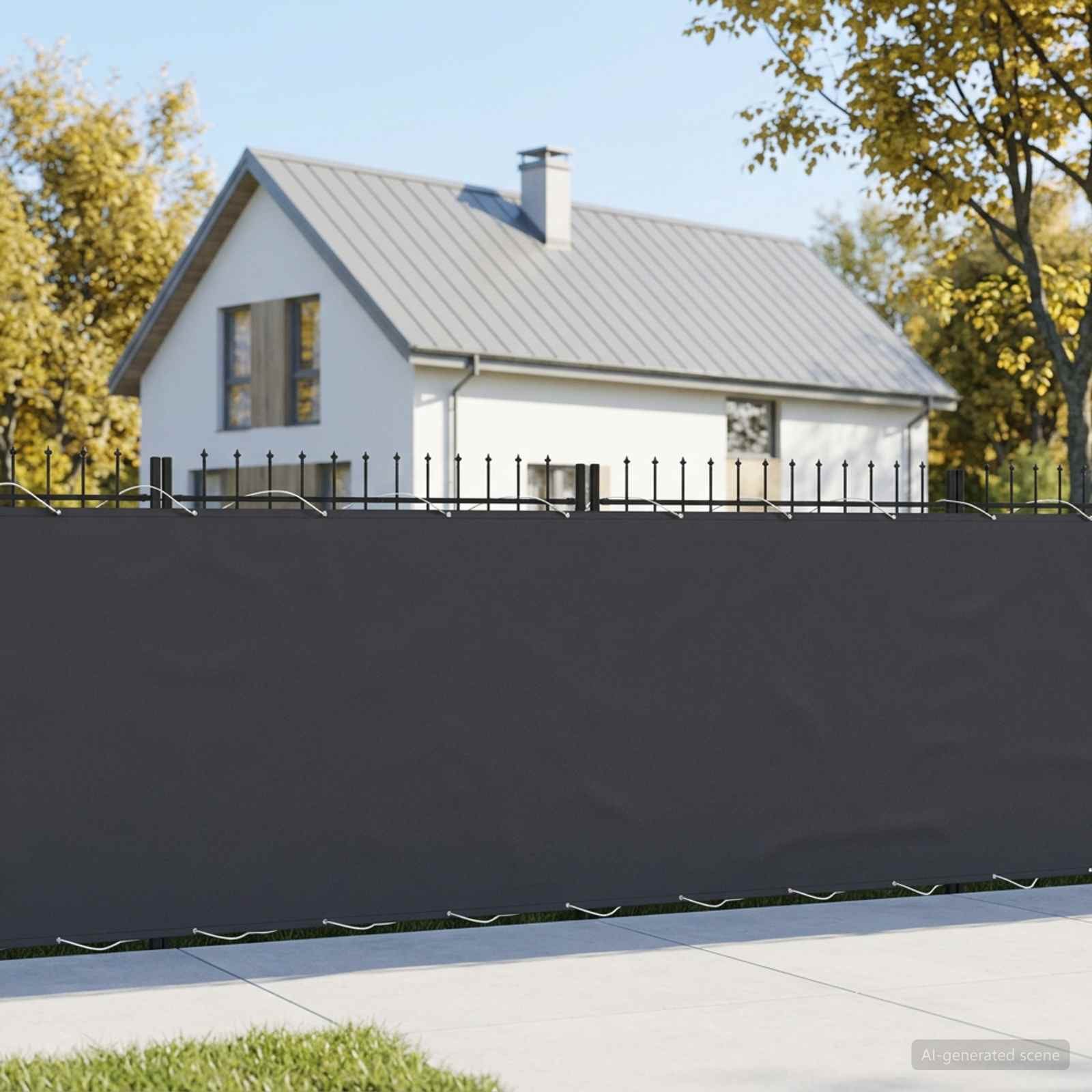 vidaXL Balkonsichtschutz Balkon Sichtschutz 150 x 500 cm Stoff mit PU-Beschichtung (1-St)