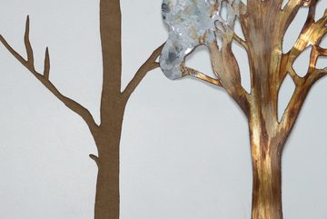 KUNSTLOFT Holzbild Ewiger Frühling 120x40 cm, handgefertiges Wandbild aus Holz