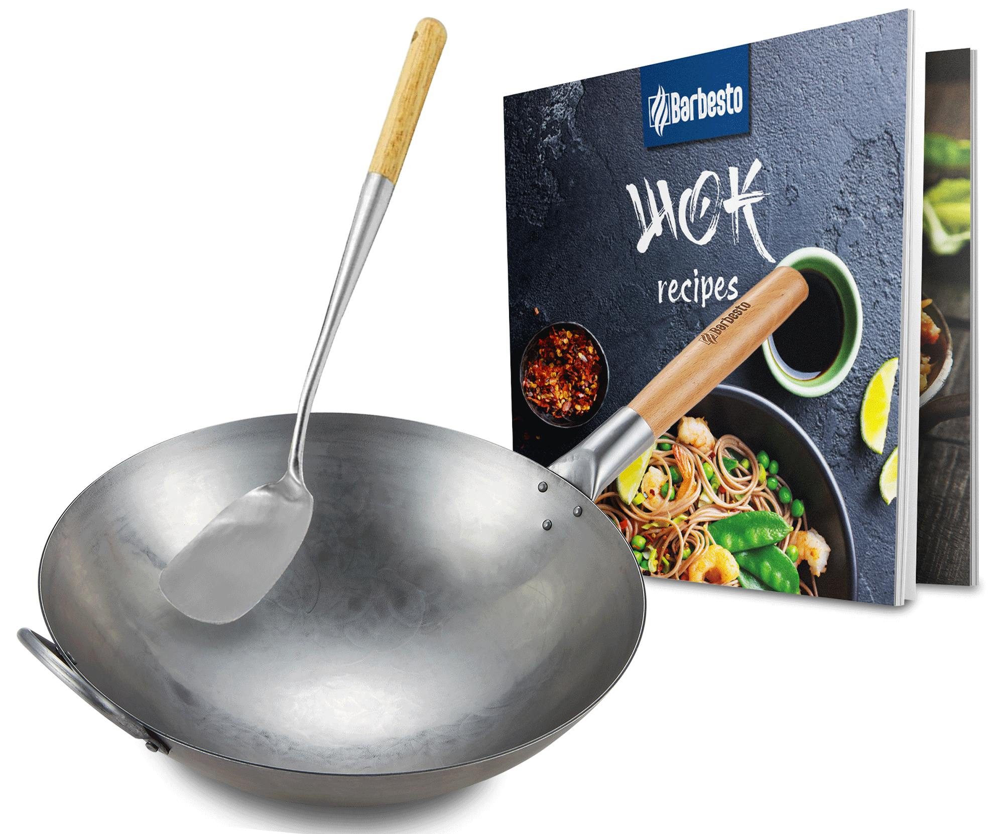 CLP Сковороды-Set Wok Set, Metall, Flacher oder runder Boden für Gas oder Induktion