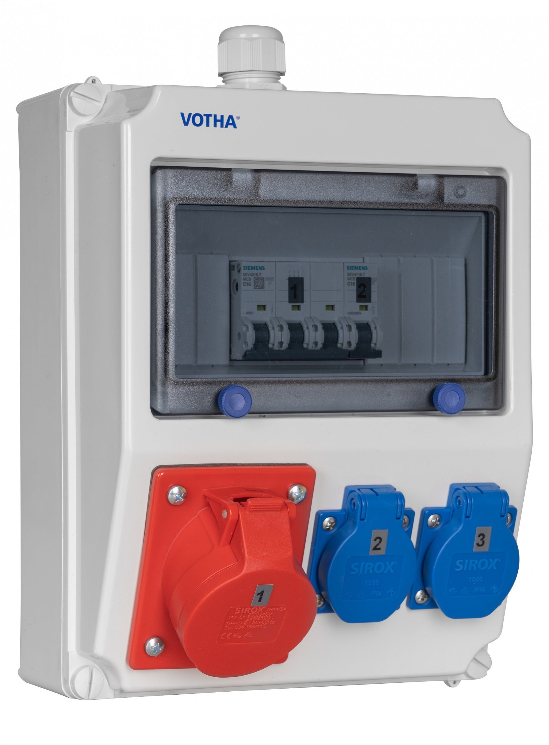 Votha VOTHA® Wandverteiler - verdrahtet "WORMS" ohne FI-Schalter Steckdosenverteiler