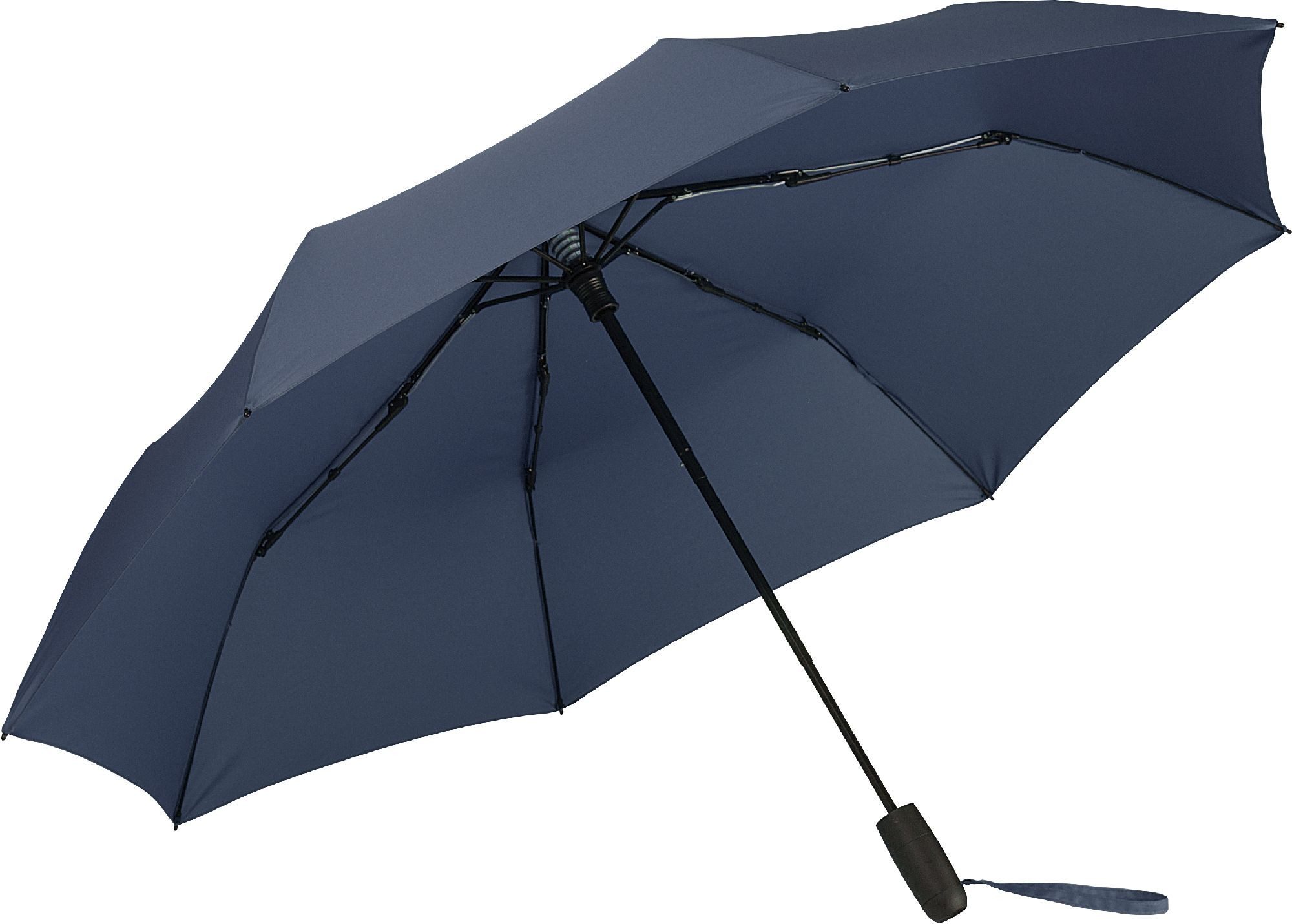 FARE Taschenregenschirm, LED-Innenbeleuchtung, Windproof-PLUS, Soft-Feel-Griff Aufhängefunktion