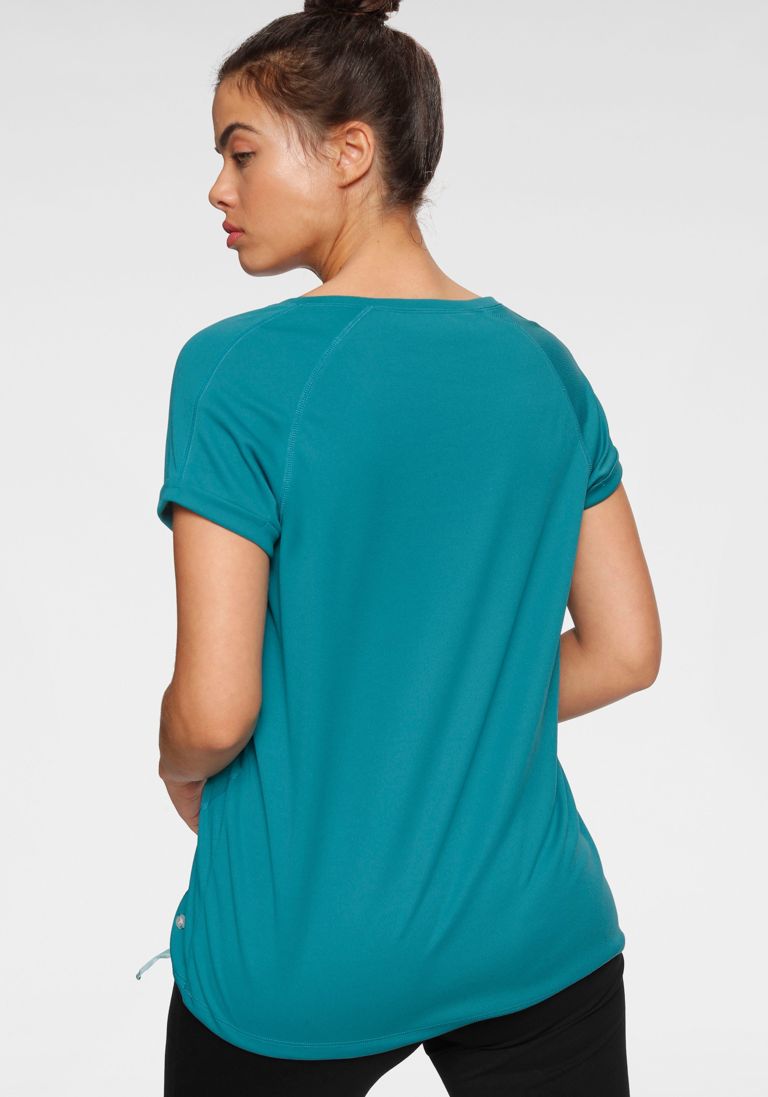 KangaROOS Funktionsshirt Kurzarm, figurumspielend, mit V-Ausschnitt, große günstig online kaufen