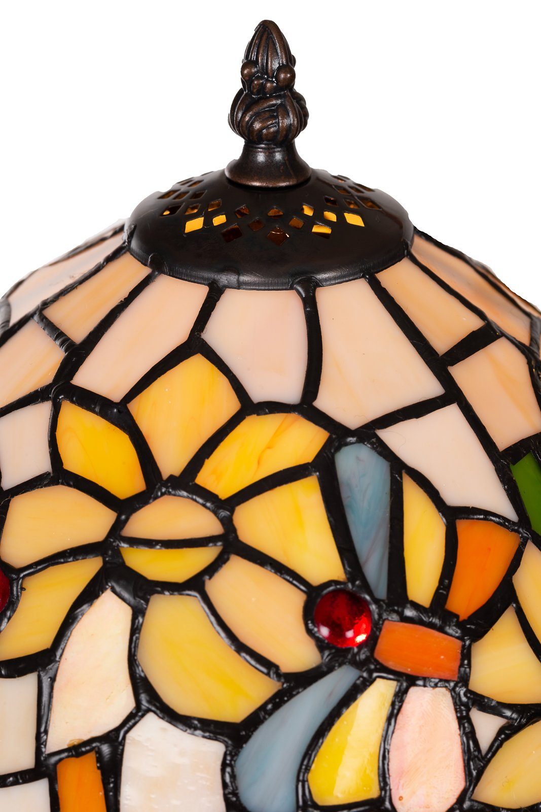 BIRENDY Stehlampe Birendy Tischlampe Tiffany Blume günstig online kaufen