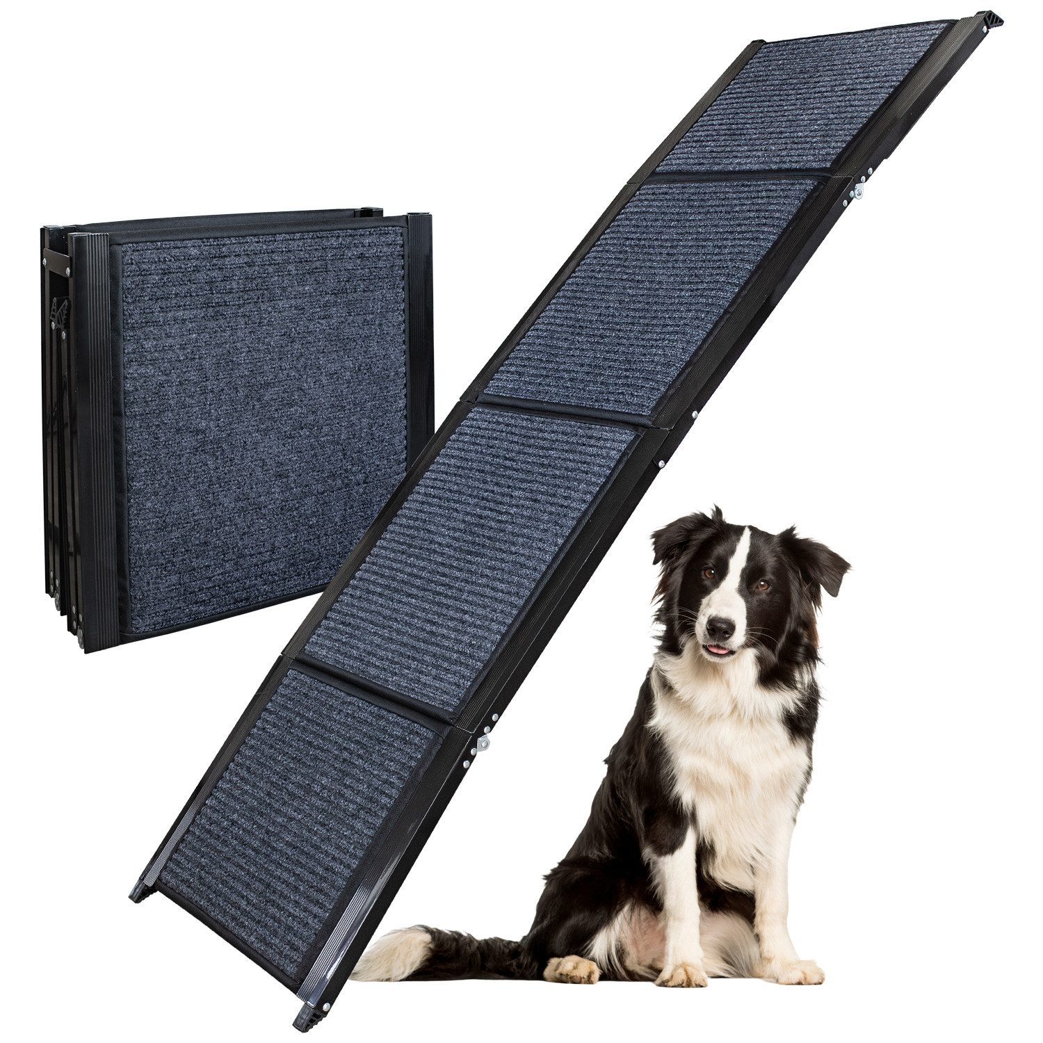 Petigi Hunderampe Hunderampe Teppich 180 cm klappbar Hund Einstieghilfe Hun günstig online kaufen