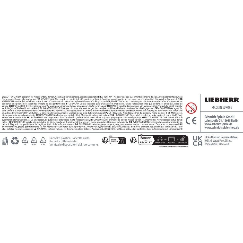 Schmidt Spiele Puzzle Puzzle Liebherr Radlader L526 inkl. Poster 150 Teile, Puzzleteile