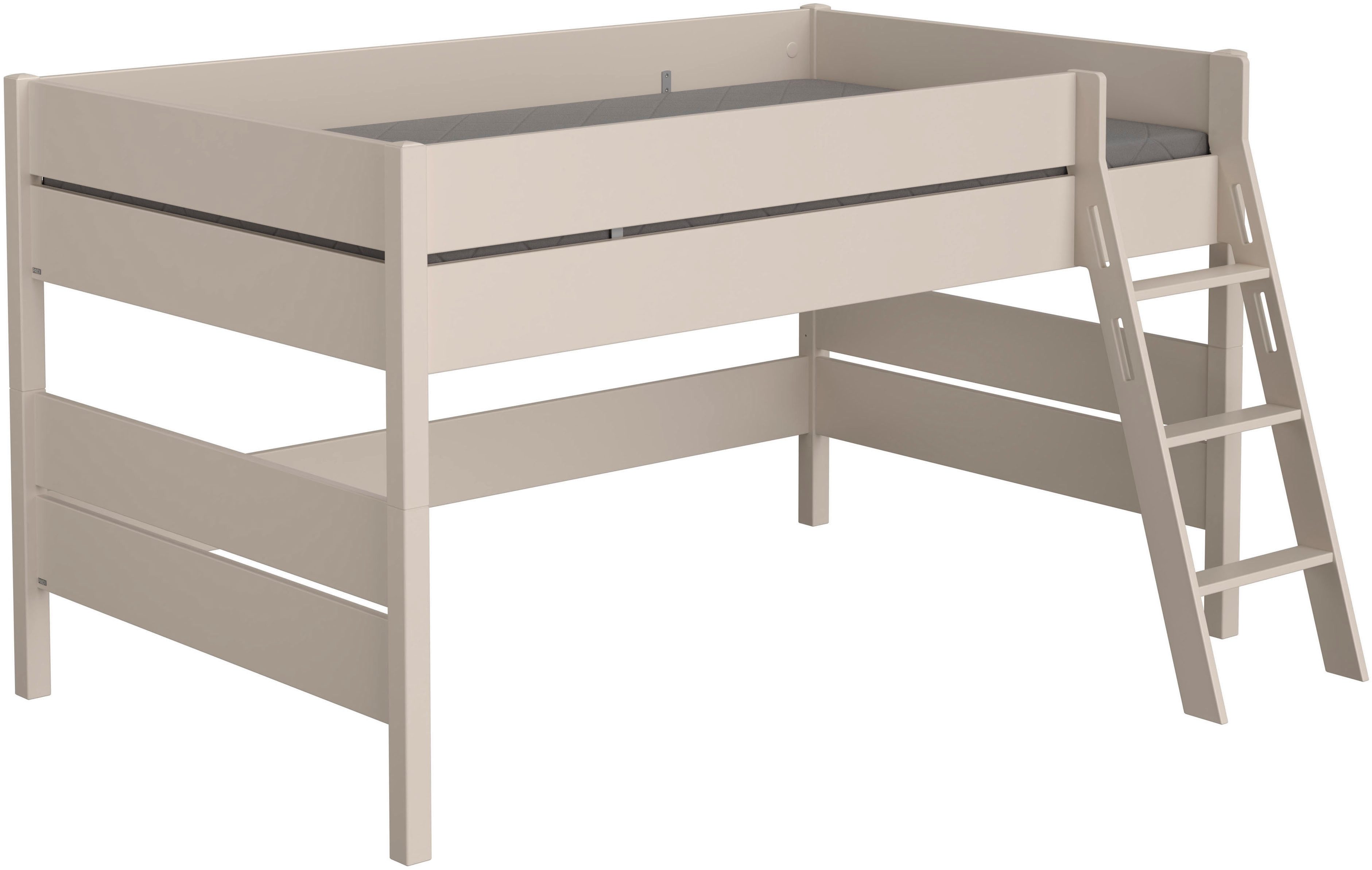 PAIDI Spielbett TIAGO in verschiedenen Größen und Farben, mit Leiter (Höhe 120 / 160 cm, 120 kg Tragkraft, 5 Jahre Garantie), Rausfallschutz, geprüfte Sicherheit, umbaubares Bett mit Massivholz