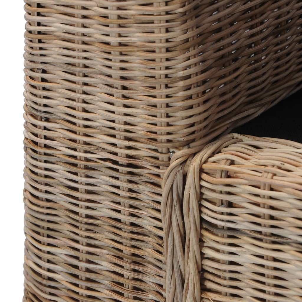 furnicato Sessel mit Auflagen Natur Rattan