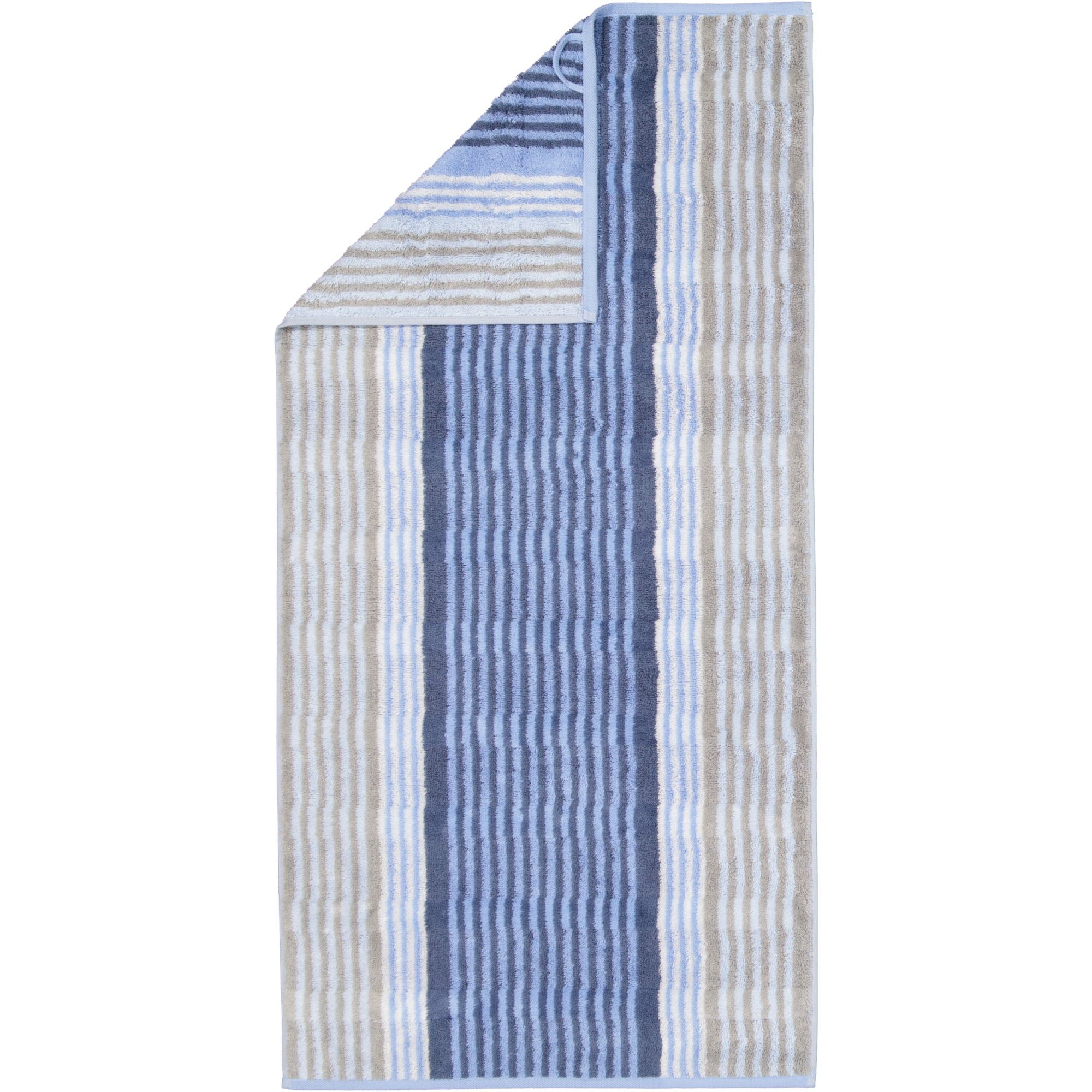 Cawö Handtücher Noblesse Harmony Streifen 1085, 100% Baumwolle blau