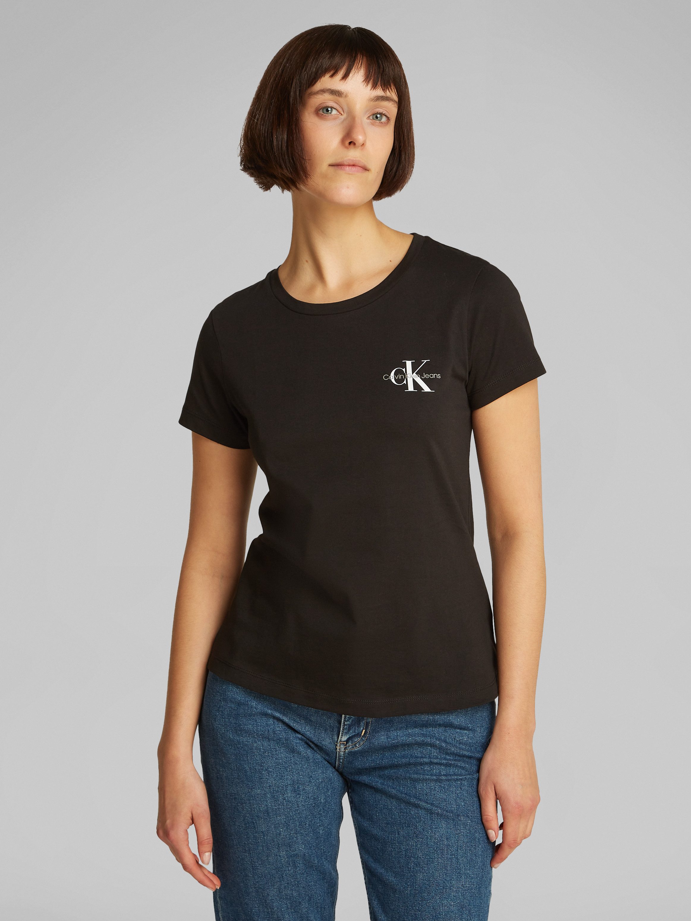 Calvin Klein Jeans Rundhalsshirt 2-PACK MONOLOGO SLIM TEE (Packung, 2-tlg., günstig online kaufen