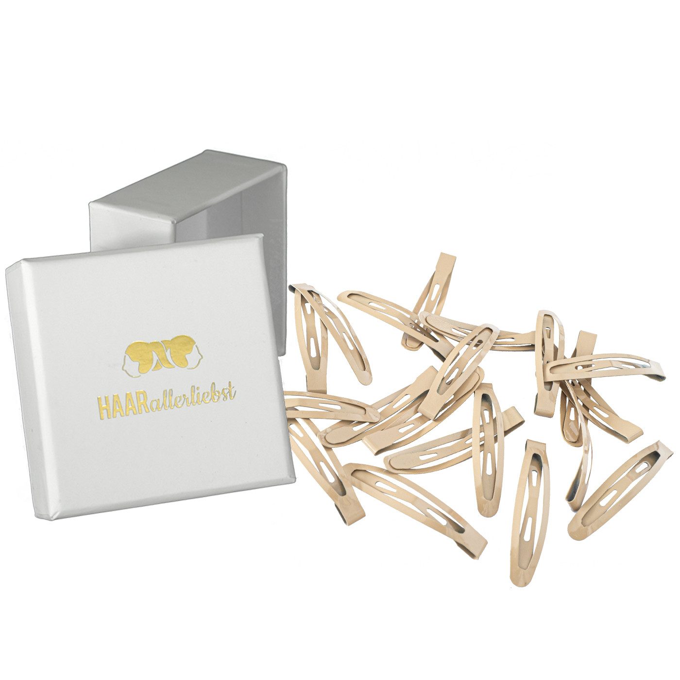 HAARallerliebst Haarspange für dickes Haar, Spar-Set, 20-tlg., Farbe beige, 42cm lang