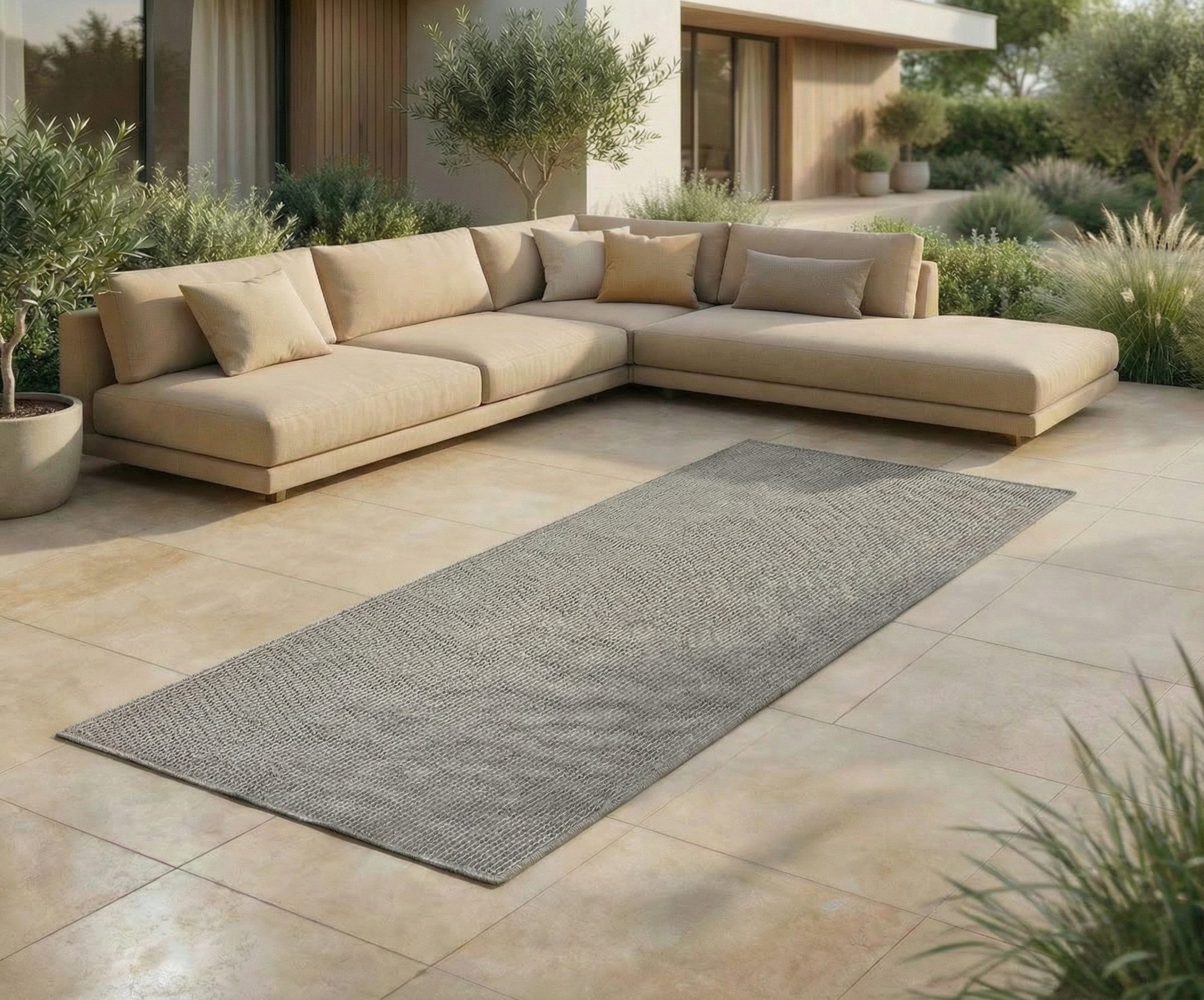 Jimri Outdoorteppich Keywest, Läufer, Outdoor Teppich Balkonteppich Terassenteppich