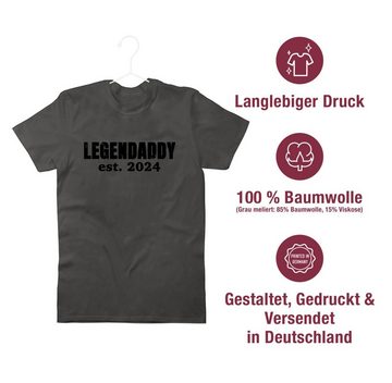 Shirtracer T-Shirt Legendaddy est. 2024 I Frischgebackenen Vater Werdender Papa Vatertag Geschenk für Papa