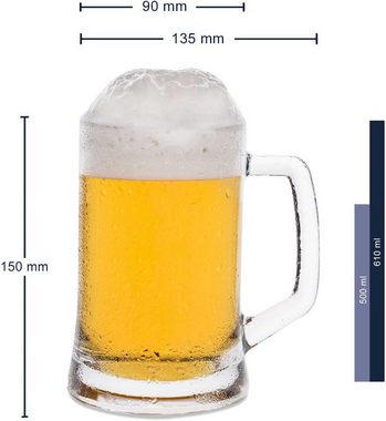 GRAVURZEILE Bierkrug mit Gravur - Bester Papa der Welt - Geschenk für Männer, Glas, ideal als Vatertagsgeschenk - 0,5l Bierglas als Geburtstagsgeschenk