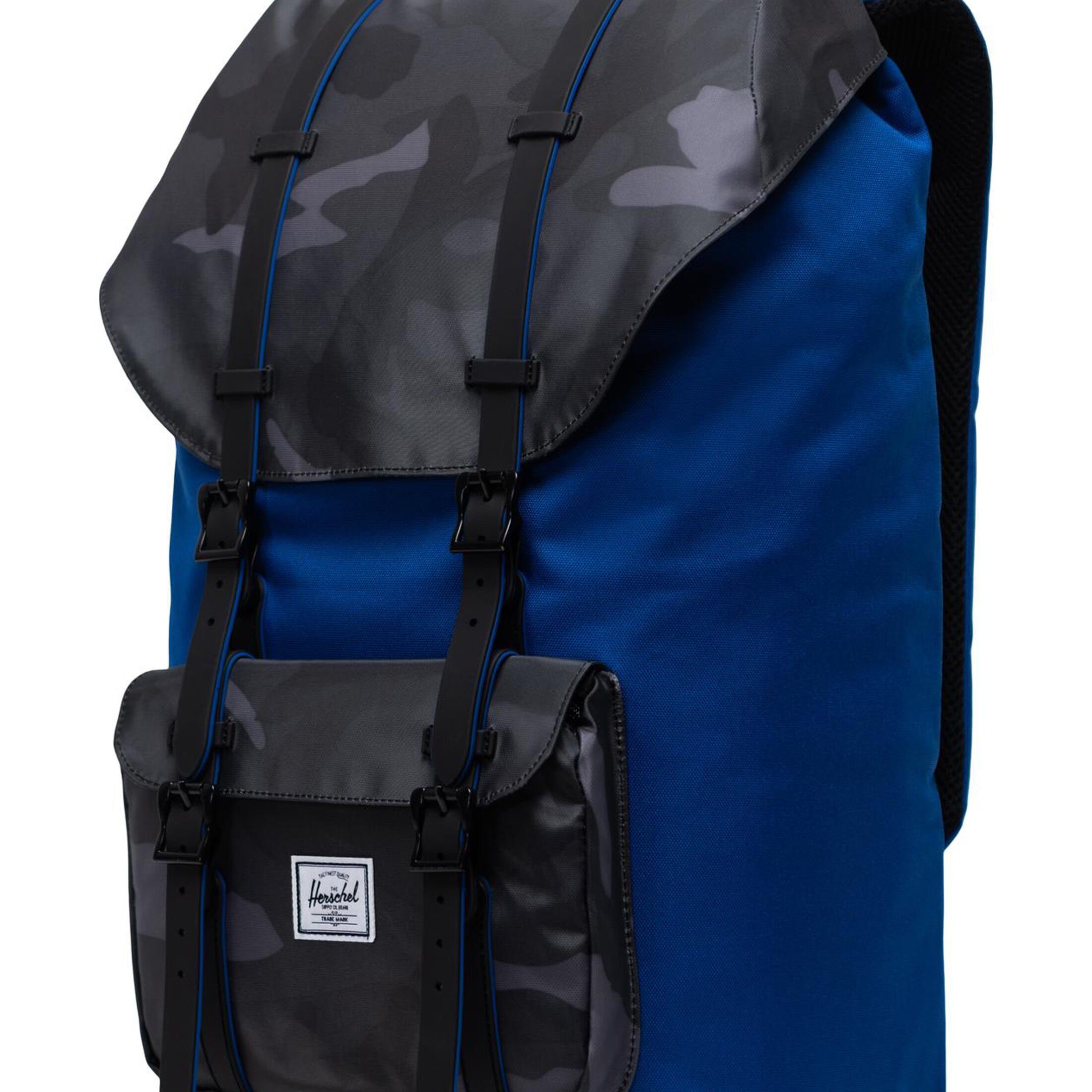 Herschel Daypack schwarz Amerika / Rucksack Little blau