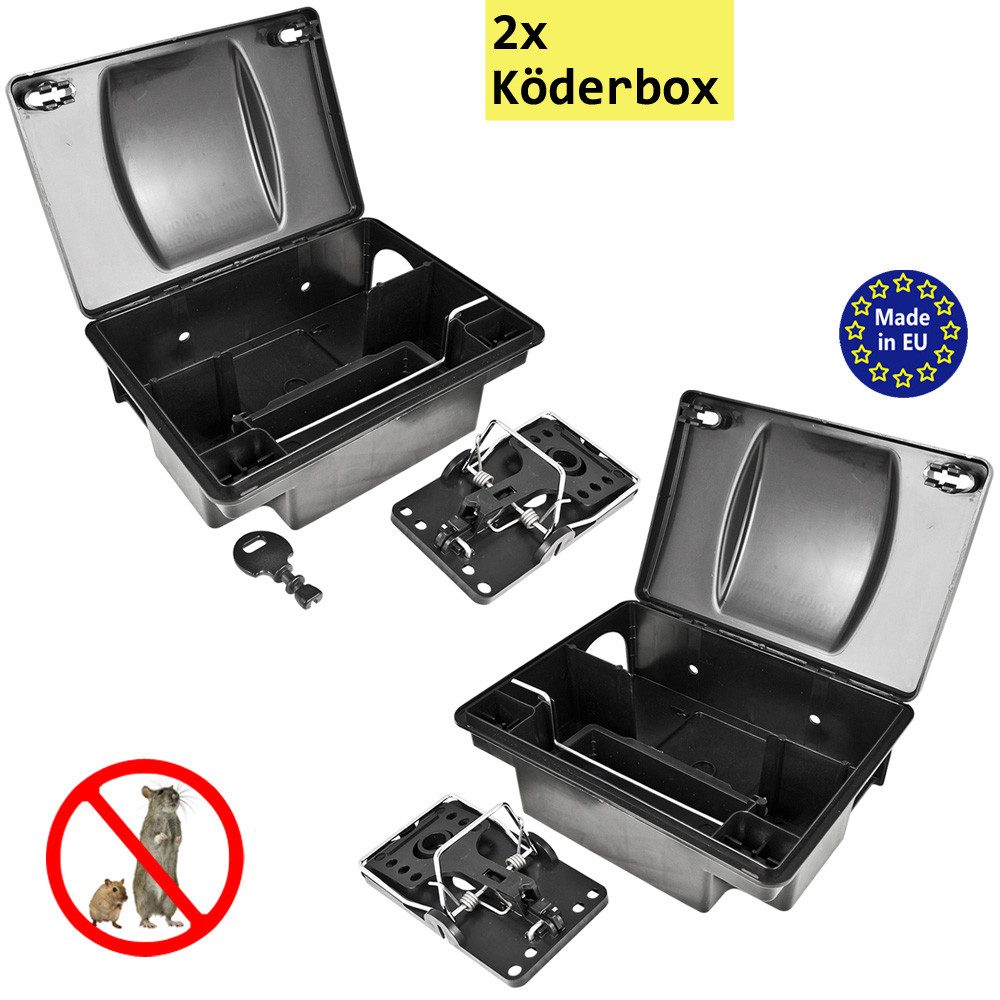2x Köderstation Mäusefalle Mäusebox Köderbox Rattenbox - Foto 9