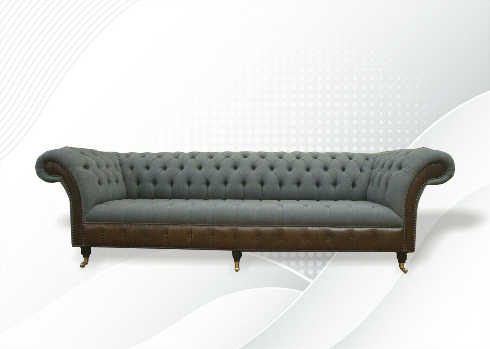 JVmoebel Chesterfield-Sofa Luxus xxl Chesterfield Viersitzer moderne Möbel Design Neu, Made in Europe