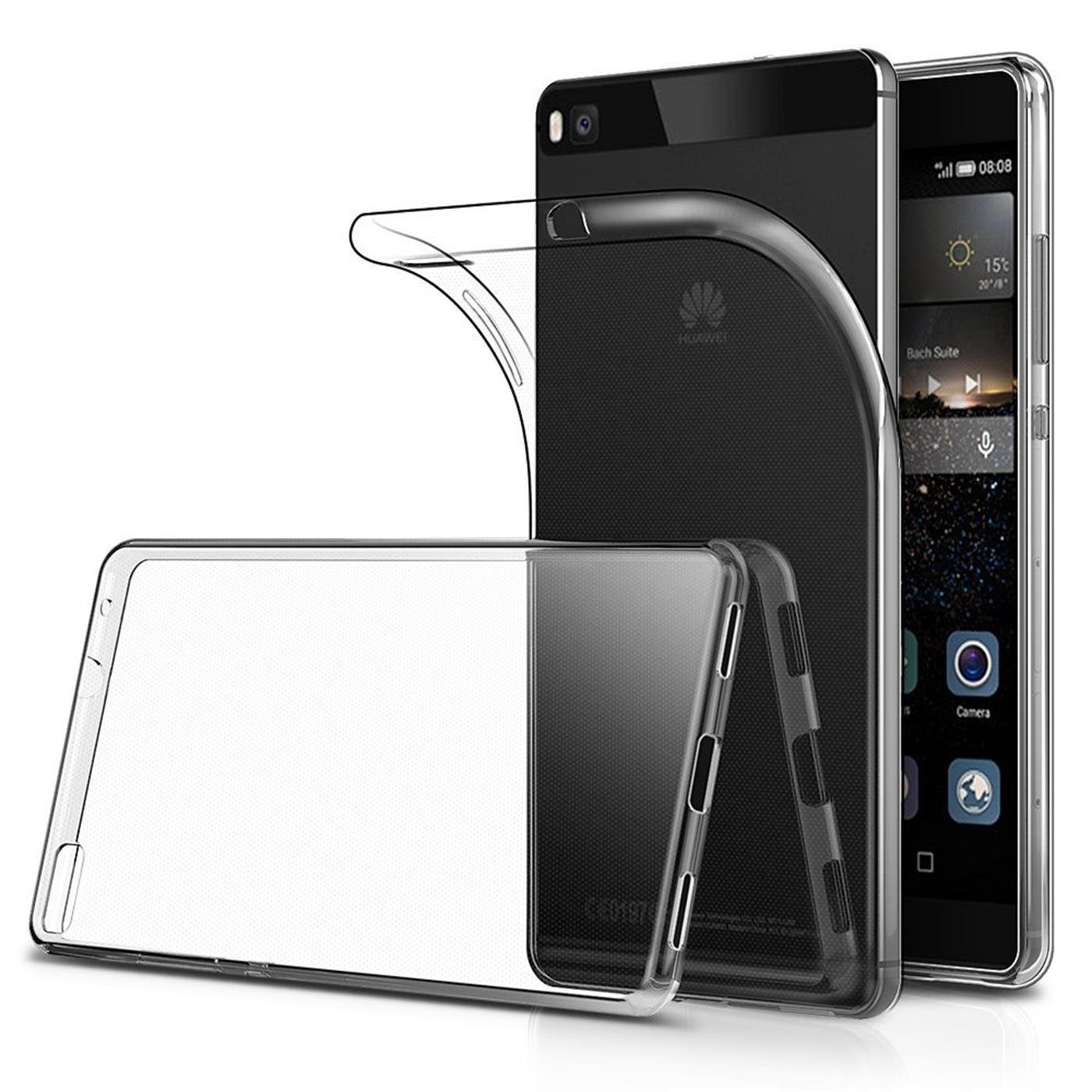 CoolGadget Handyhülle Transparent Ultra Slim Case für Huawei P8 5,2 Zoll, Silikon Hülle Dünne Schutzhülle für Huawei P8 Hülle