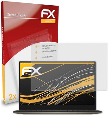 atFoliX Schutzfolie für Dell XPS 13 9350, (2 Folien), Entspiegelnd und stoßdämpfend