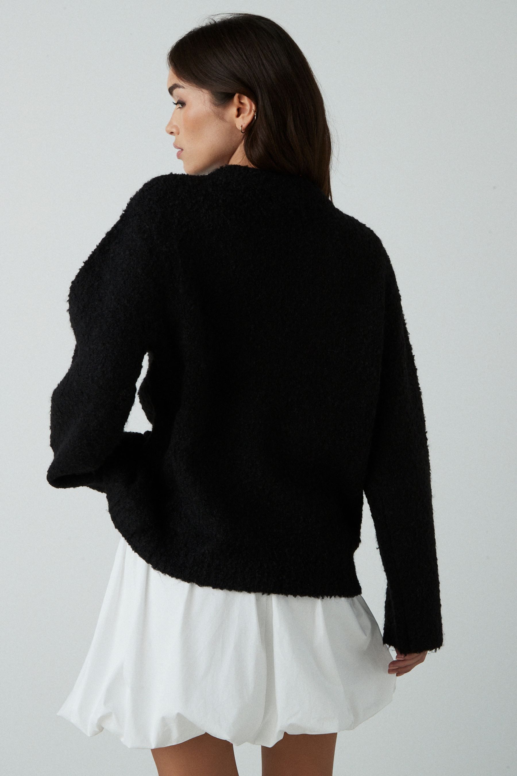 Next Strickjacke Strickpullover in Bouclé mit günstig online kaufen