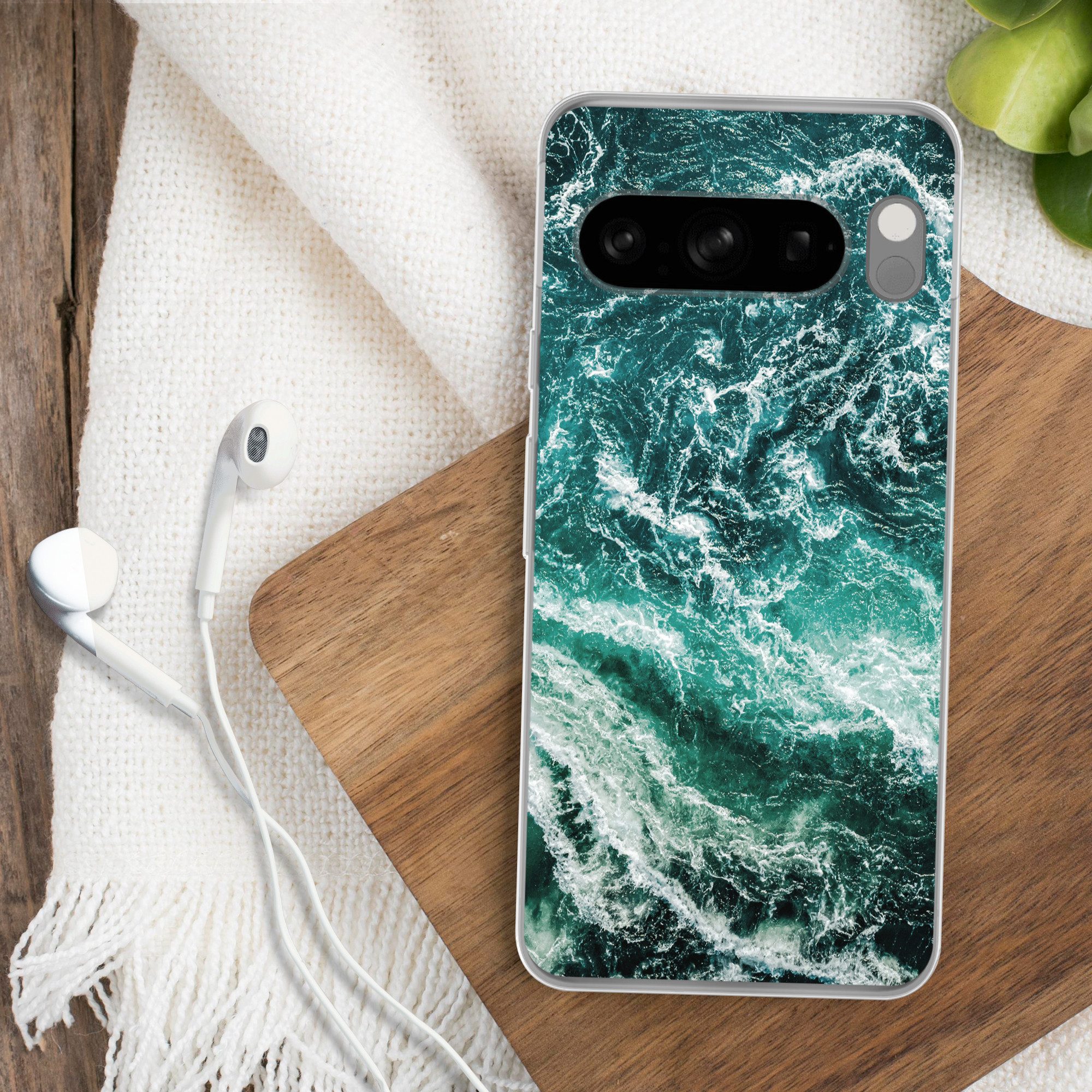 MuchoWow Handyhülle für Google Pixel 8 Pro Marmor - Gemustert - Natursteine, Phone Case, Silikon, Schutzhülle Dünn