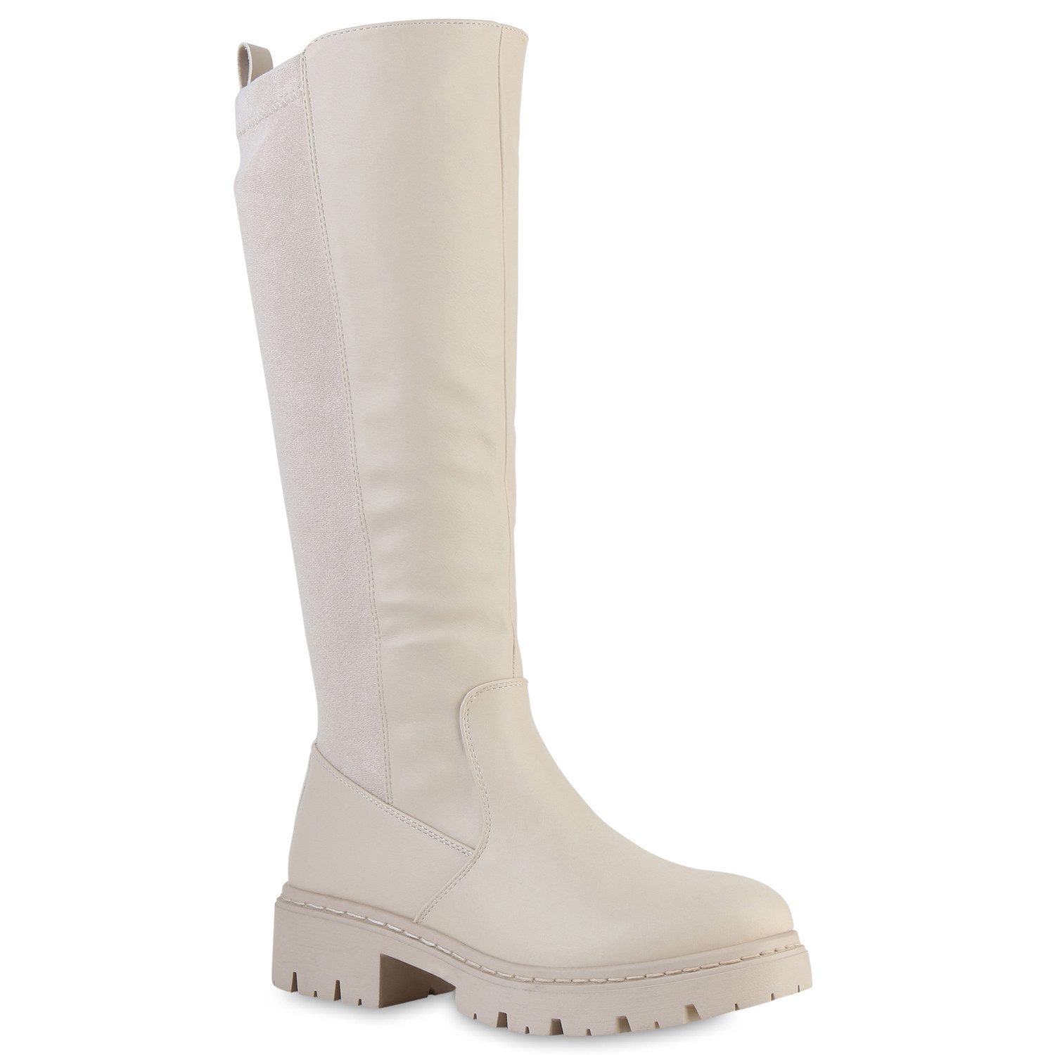 VAN HILL 841835 Stiefel Damen Klassische Stiefel Profil-Sohle Plateau Vorne
