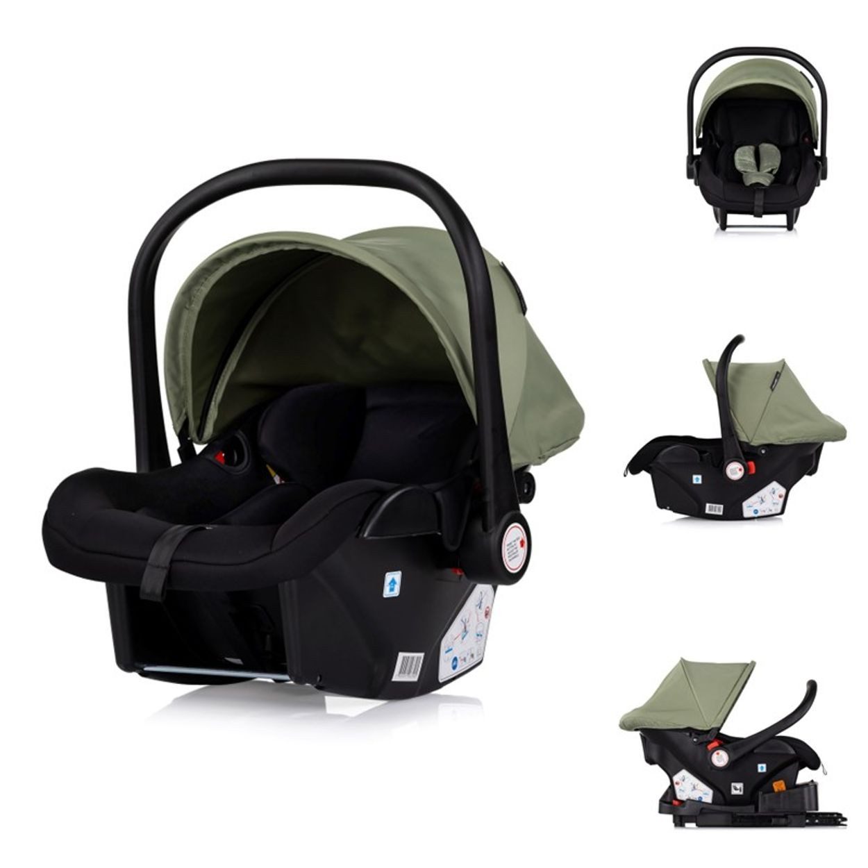 Chipolino Babyschale Vista 40-87cm, ab: 0, bis: 1.25, i-Size Gruppe 0+, Sonnendach, 3D-Kissen, Sicherheitsgurt, Tragegriff