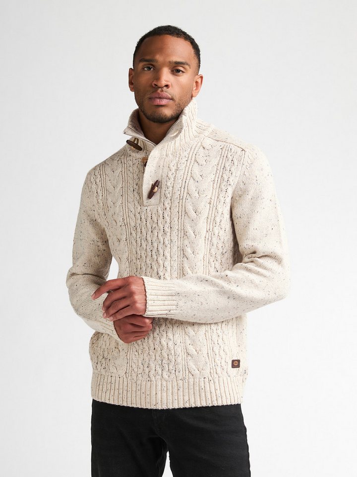 Petrol Industries Strickpullover mit markantem Zopfstrickmuster, Regular Fit