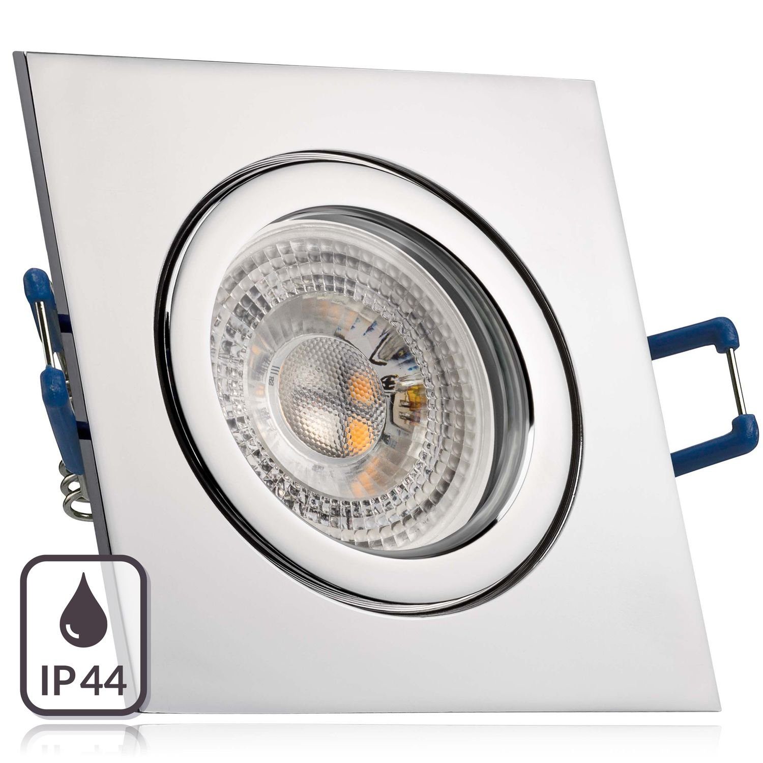 - LED Set chrom IP44 RGB LEDANDO Einbaustrahler LED mit in von LED Einbaustrahler 3W GU10 LEDANDO