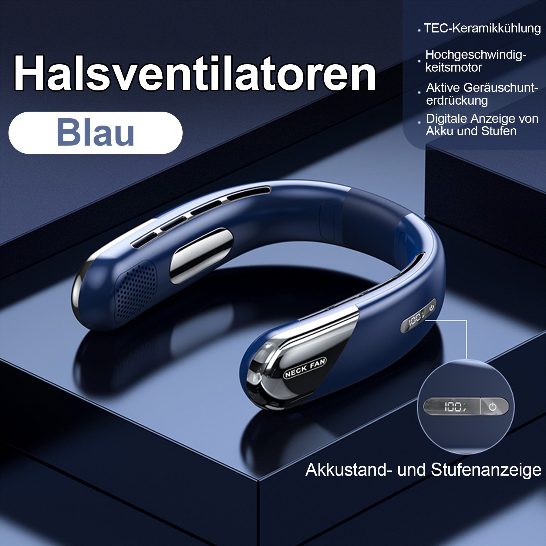 Senmudi Mini USB-Ventilator Nackenventilator Hals Ventilator 2400 mAh Wiede günstig online kaufen