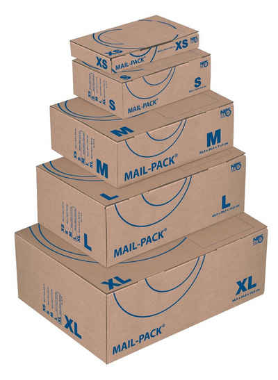 NIPS Versandkarton MAIL-PACK BASIC Post-Versandkarton (20 Stück), Verpackungskarton, Wellpappe, braun