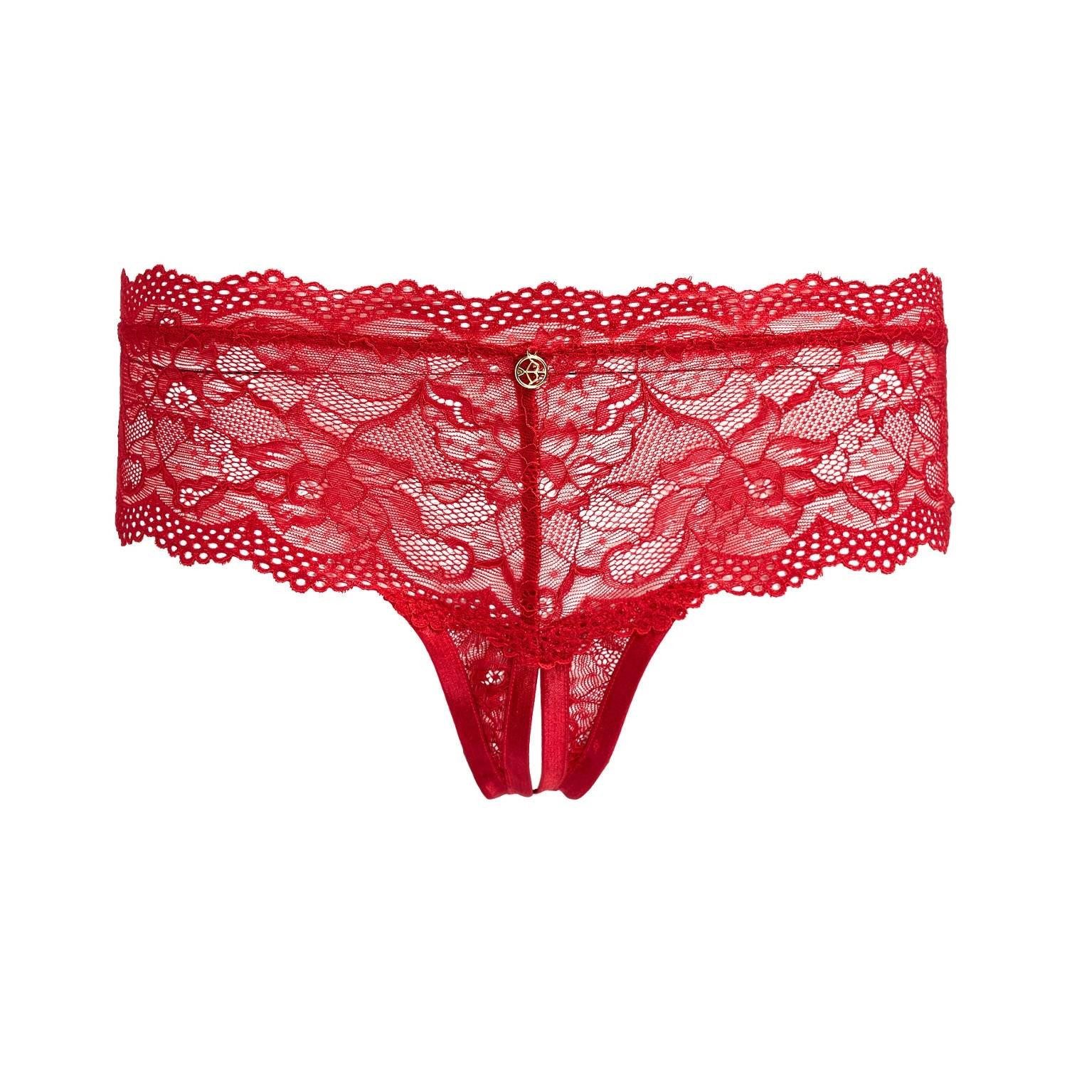Stringpanty-Ouvert String Panty ouvert rot sexy XS