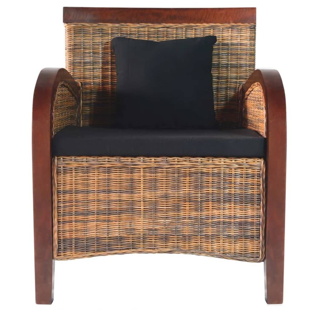 vidaXL Sessel, Loungesessel Rattan Handgeflochten