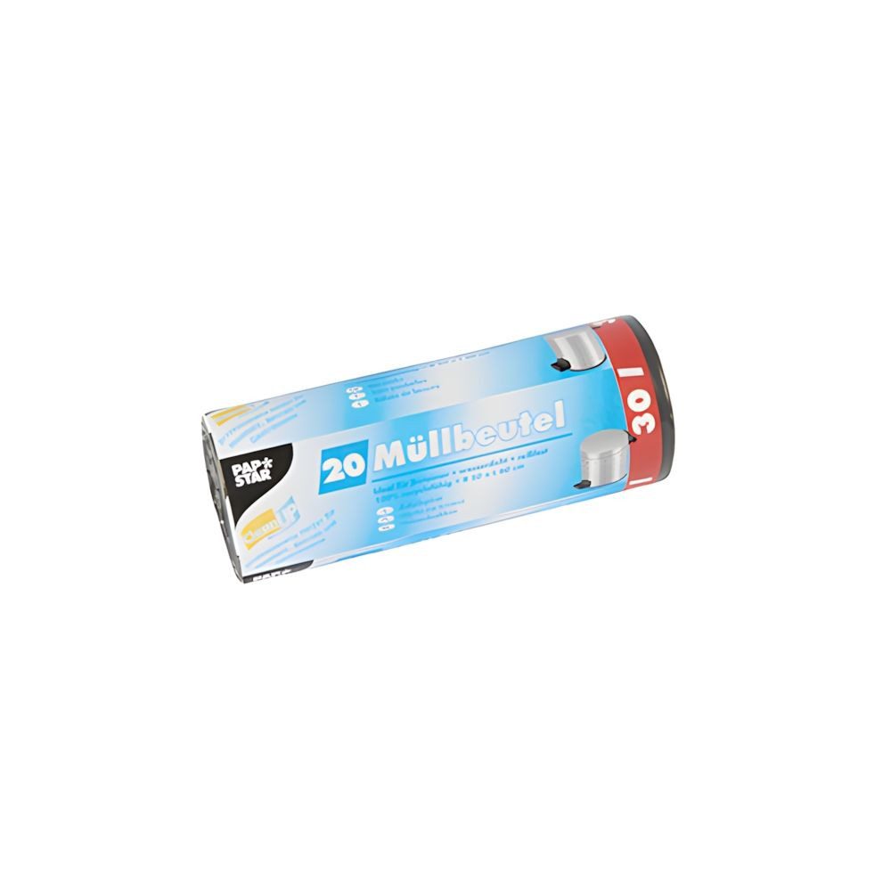 PAPSTAR Müllbeutel Müllbeutel, LDPE 30 l 60 cm x 50 cm grau 17 my 20 Stk