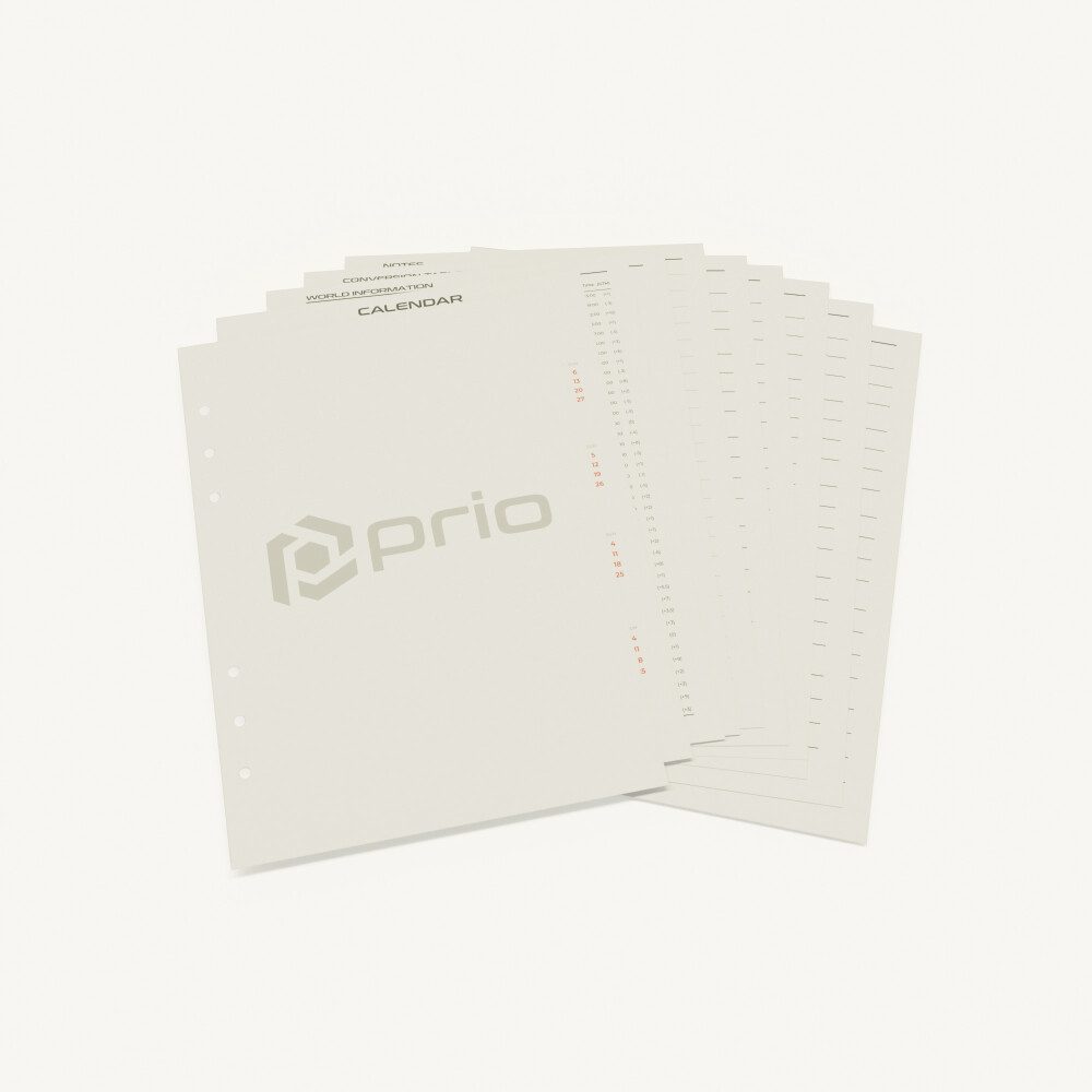 prio prio 5-in-1 Mehrzweck-Notizbuchkalender Ersatz-Papiereinleger Smart-Home-Zubehör