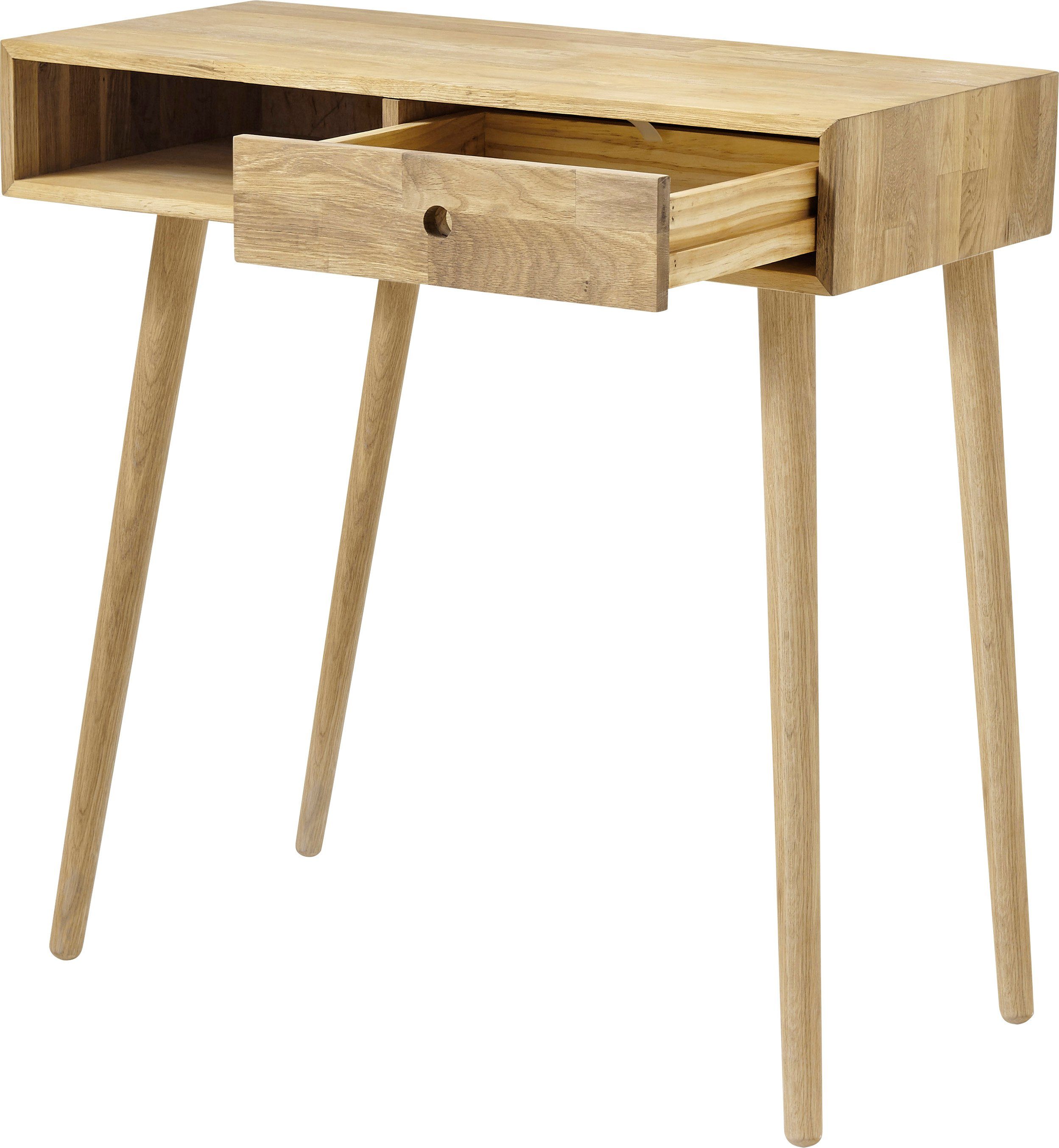 MCA furniture Konsole Massivholz Schublade Eiche mit Agra