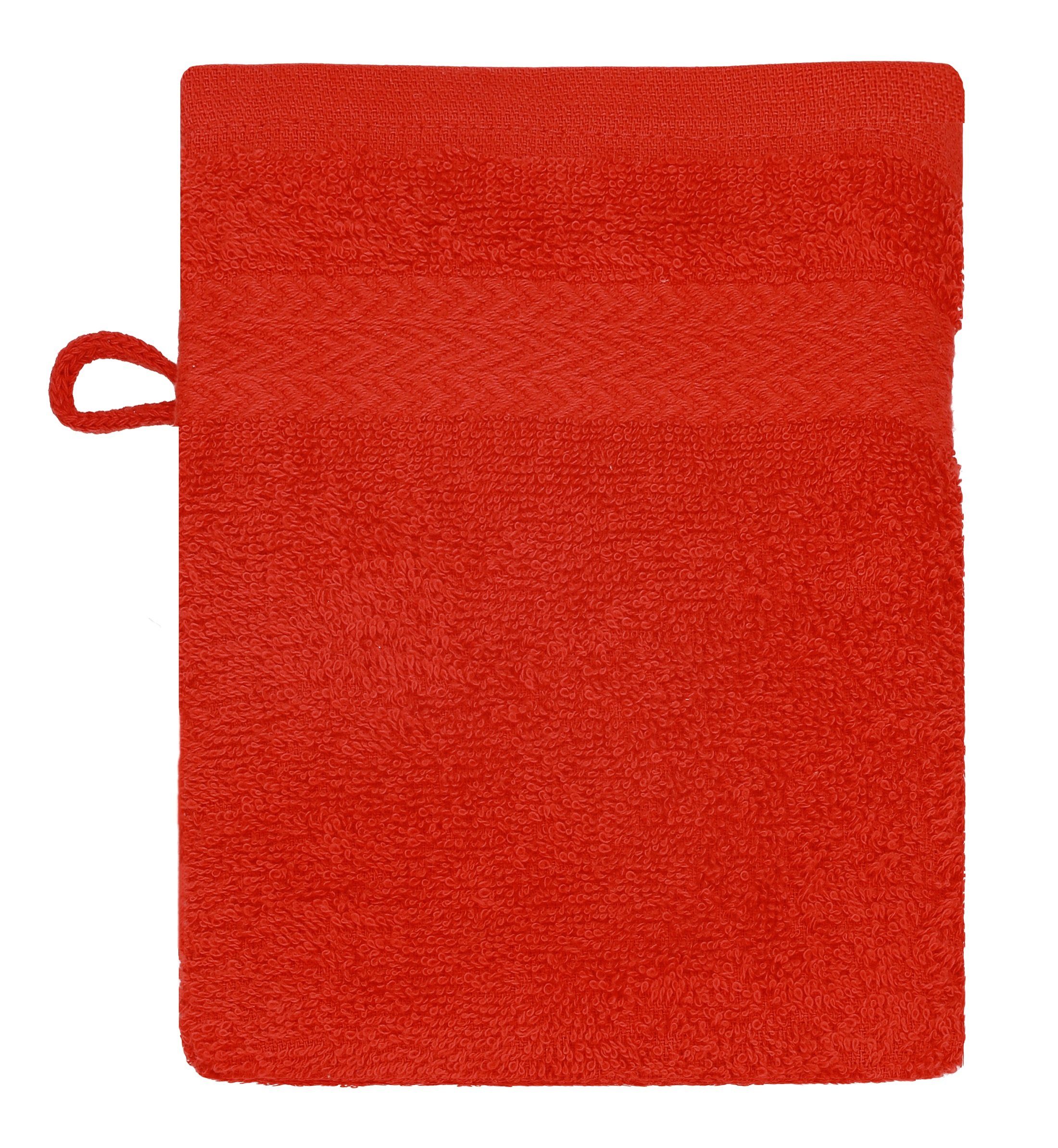 Waschhandschuh Stück Baumwolle smaragdgrün Betz Waschlappen cm Premium Set 16x21 und Waschhandschuhe Farbe rot 10 100%