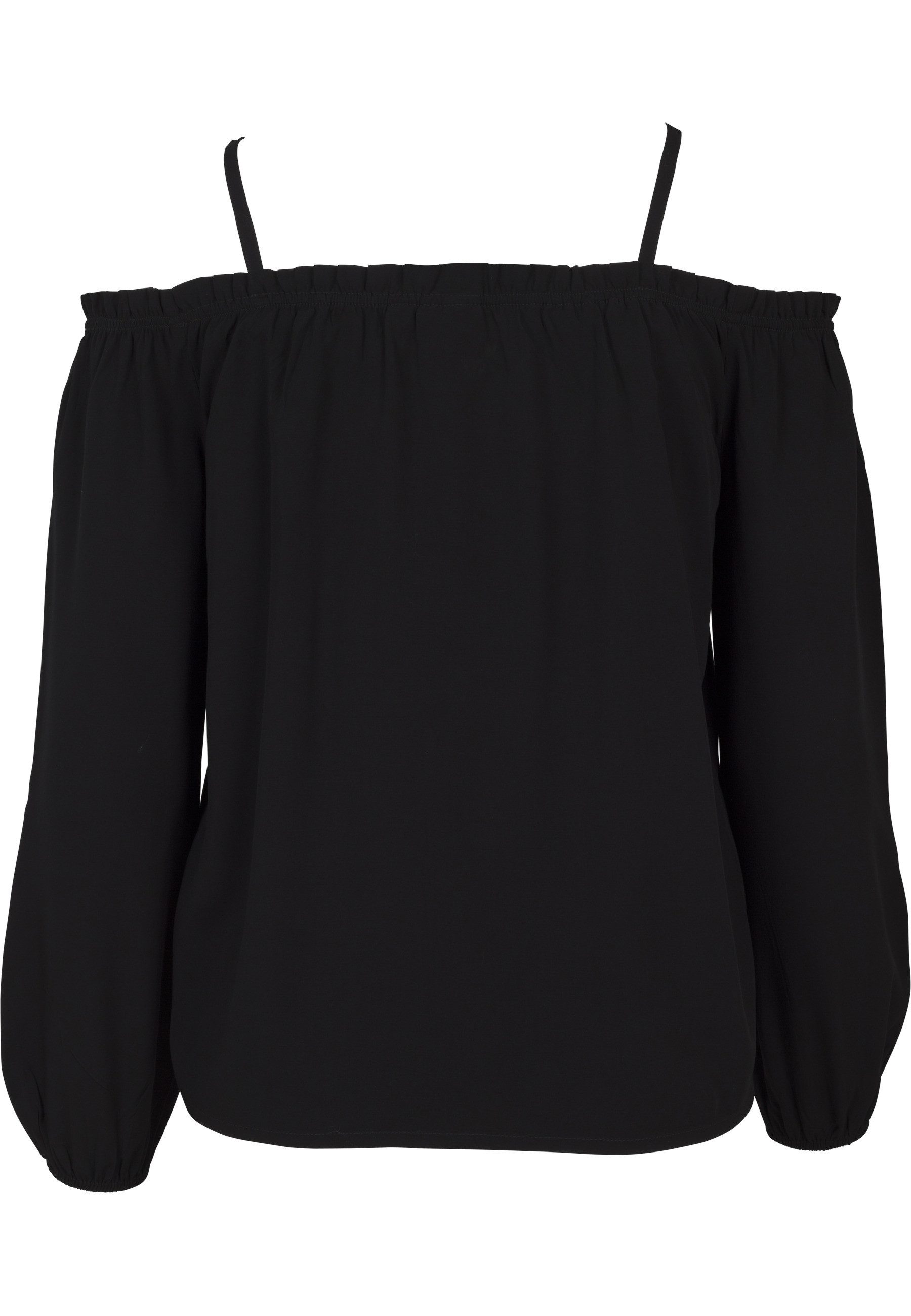 URBAN CLASSICS Langarmshirt Urban Classics Damen Ladies Cold Shoulder Longs günstig online kaufen