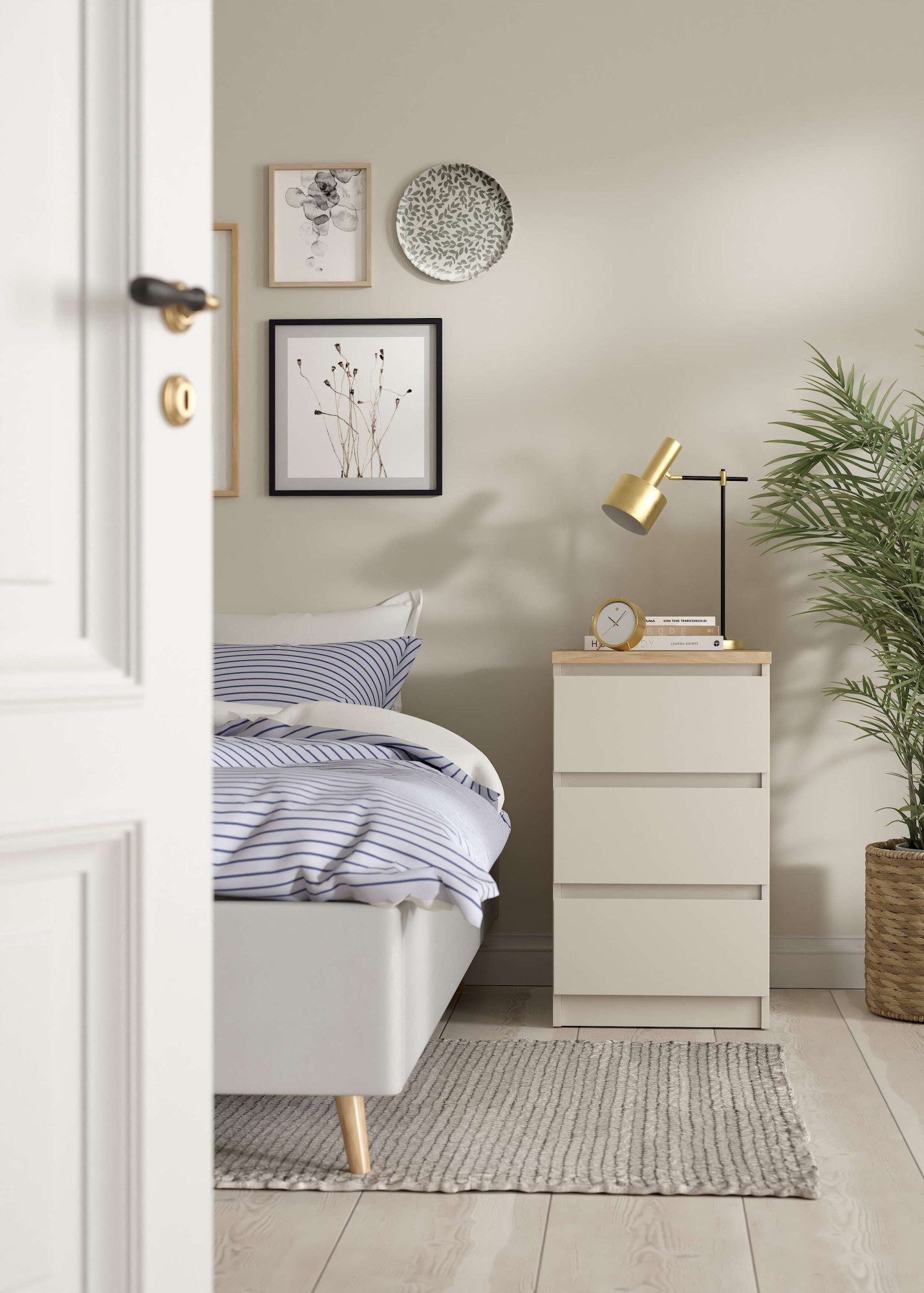 Home affaire Kommode Naia, Elegante und modernes Sideboard mit 3 geräumigenSchubladen