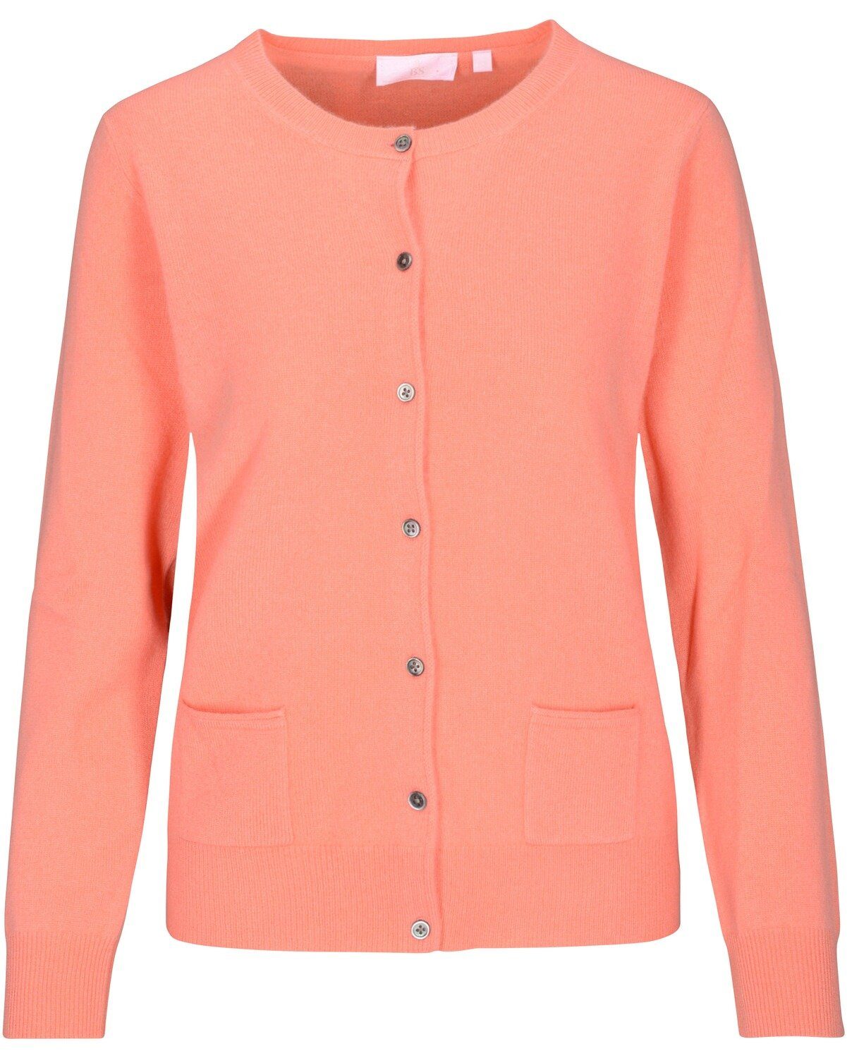 von Schönfels Kaschmir Rundhals-Cardigan Orange Strickjacke Brigitte