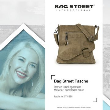 BAG STREET Umhängetasche Bag Street Damenhandtasche (Umhängetasche), Umhängetasche, Schultertasche Kunstleder, braun ca. 26cm x ca. 26cm
