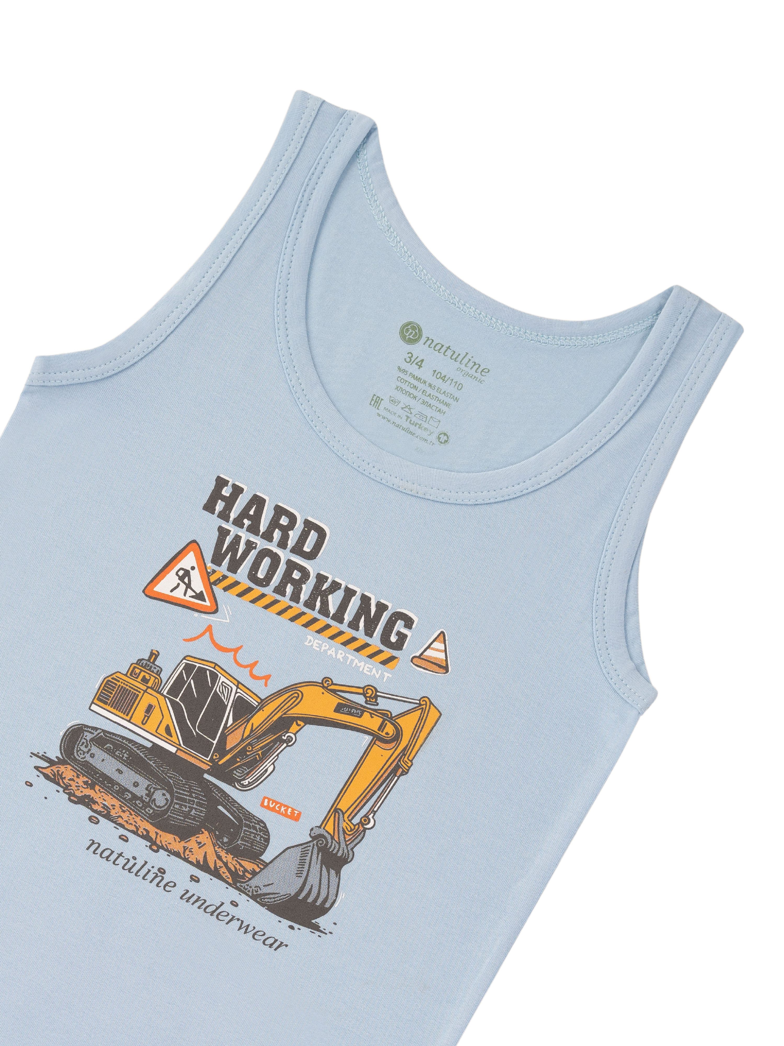 natuline Unterhemd 3er-Pack für Kinder Jungen mit Design Feinripp-Qualität (Set, 3-St., 3er-Pack) Achselshirt aus 95% Baumwolle, Rundstrickverfahren