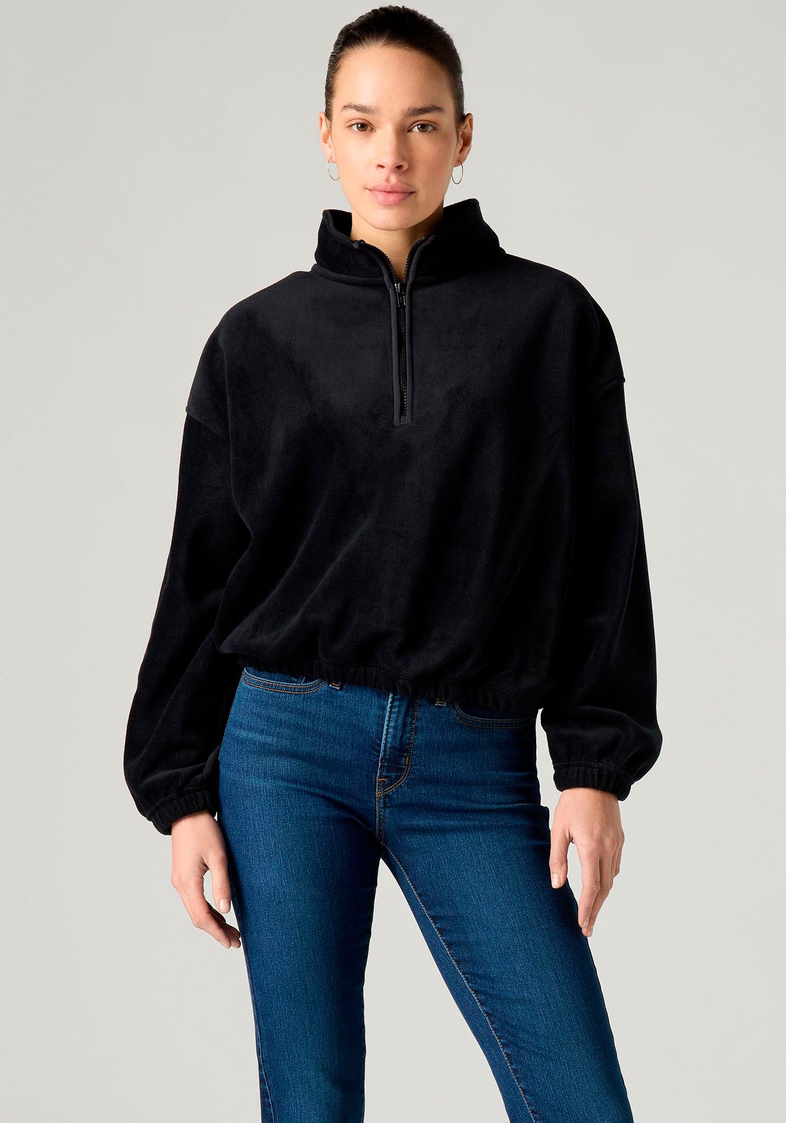 Levi's® Fleecepullover LSE_DELTA 1/4 ZIP Pflegeleichte Fleece- Qualität