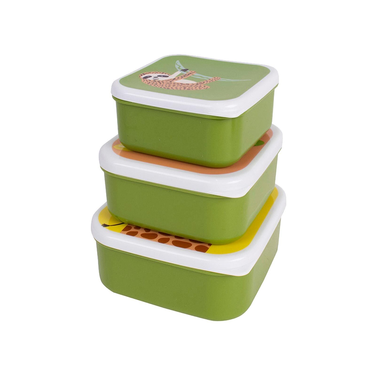 (3-tlg), Kinder empfohlen Lunchbox Handwäsche Ladelle Polypropylen, wird Set, 3er Lunchbox Jungle