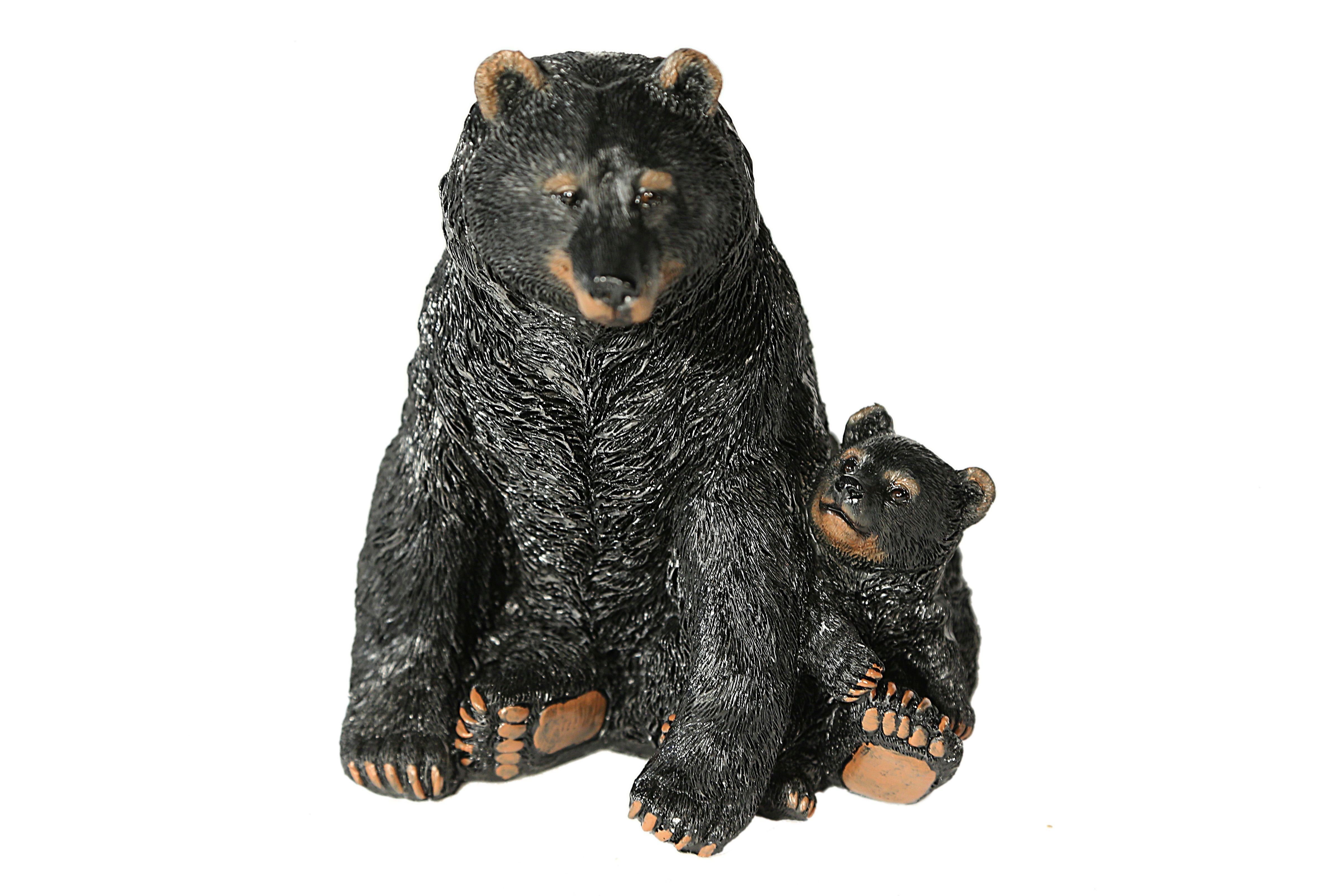 Tierfigur Schwarzbär mit Jungen