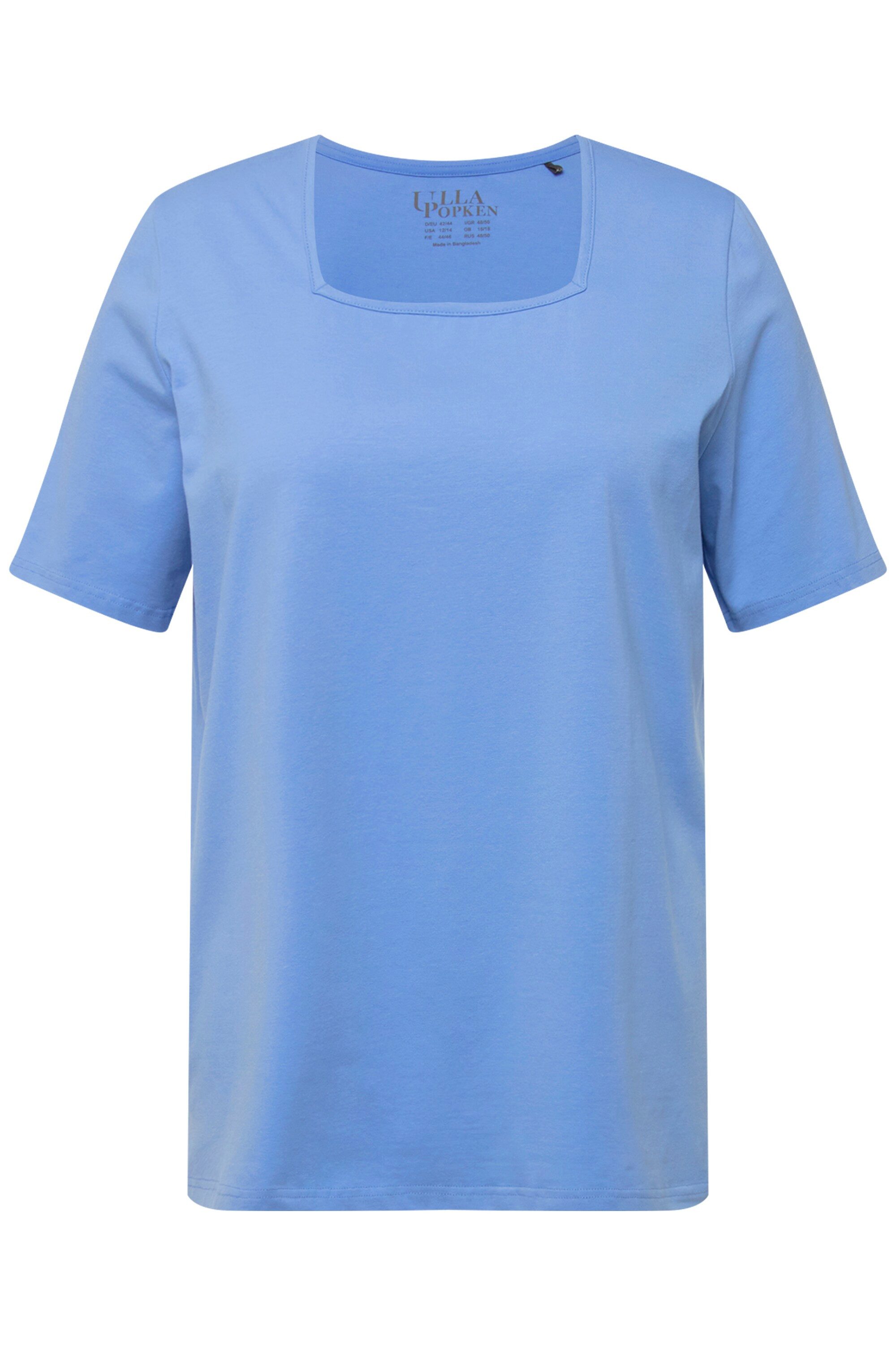 Ulla Popken T-Shirt T-Shirt A-Linie Carré-Ausschnitt günstig online kaufen