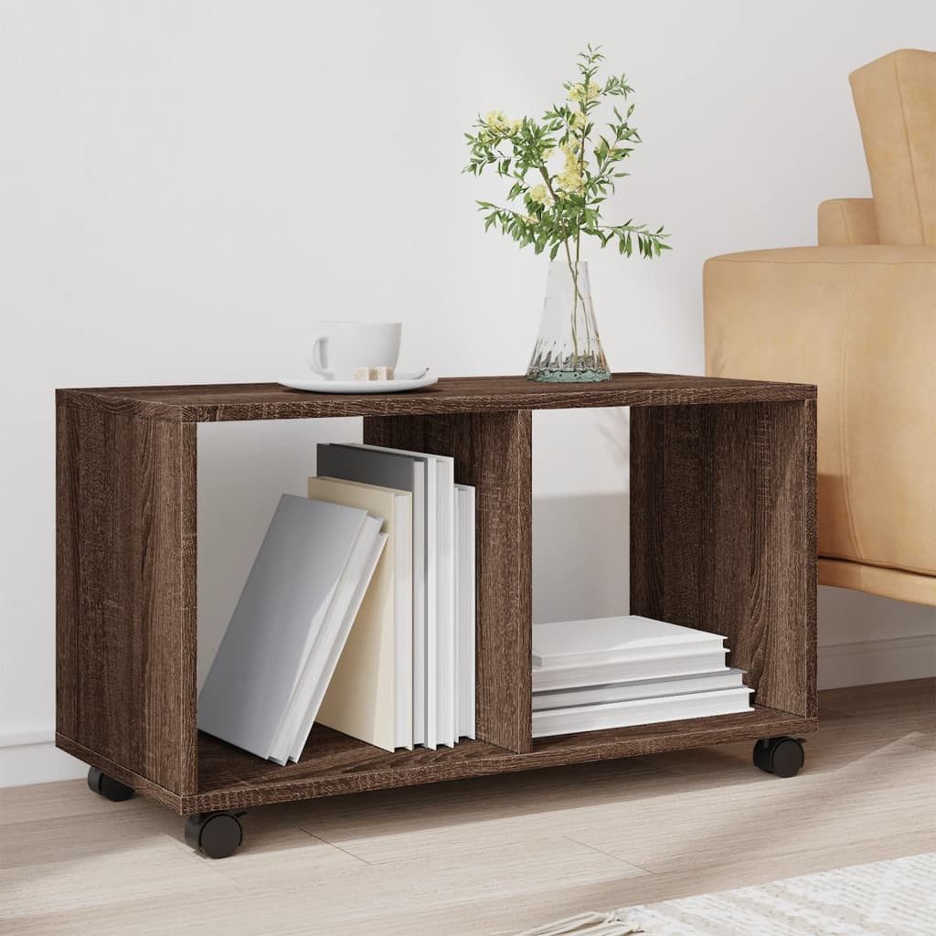 vidaXL Beistelltisch Rollschrank Braun Eichen-Optik 72x33x42,5 günstig online kaufen